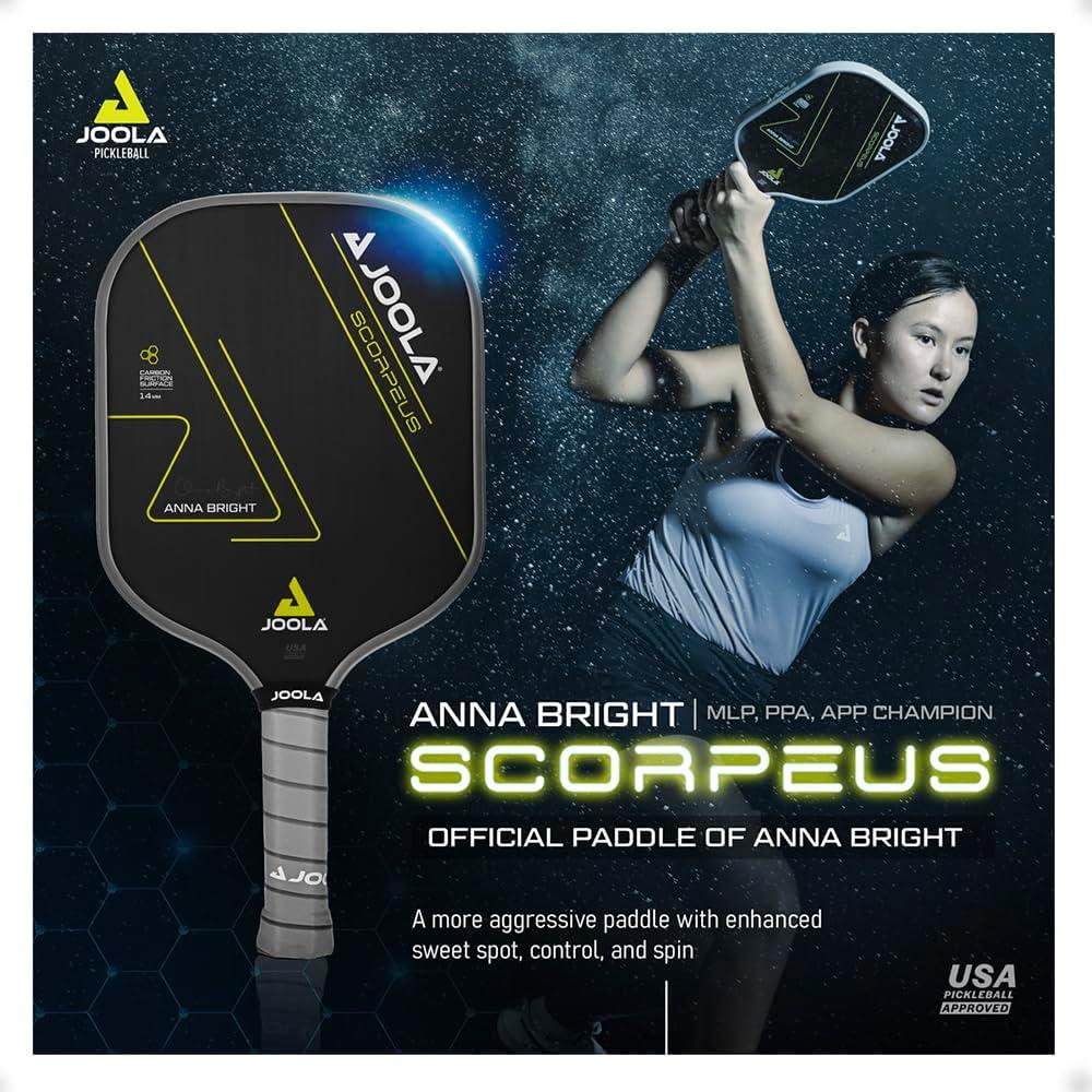Pala de Pickleball JOOLA Anna Bright Scorpeus 14mm Carbono