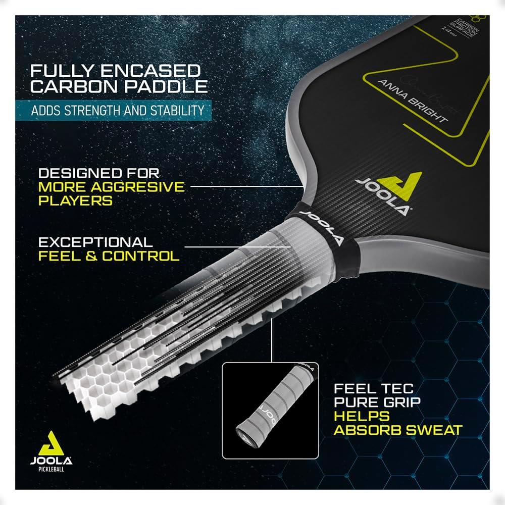 Pala de Pickleball JOOLA Anna Bright Scorpeus 14mm Carbono