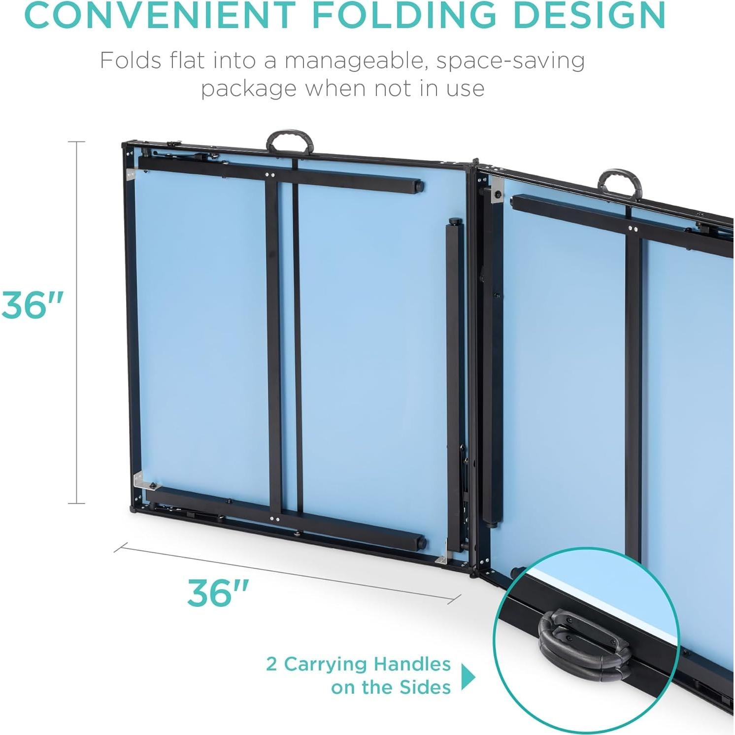 Mesa de Ping Pong Portátil Mejor Opción 182x91cm Plegable