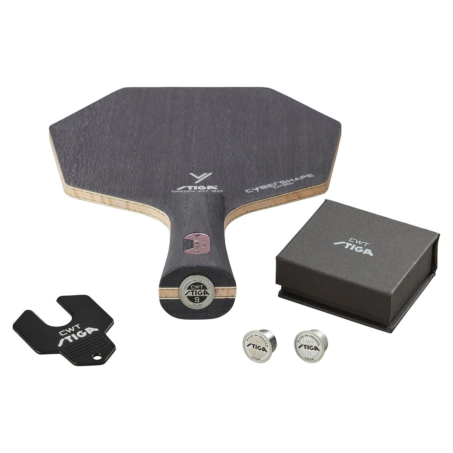 Paleta de Tenis de Mesa Stiga Cybershape Carbon CWT - Negro