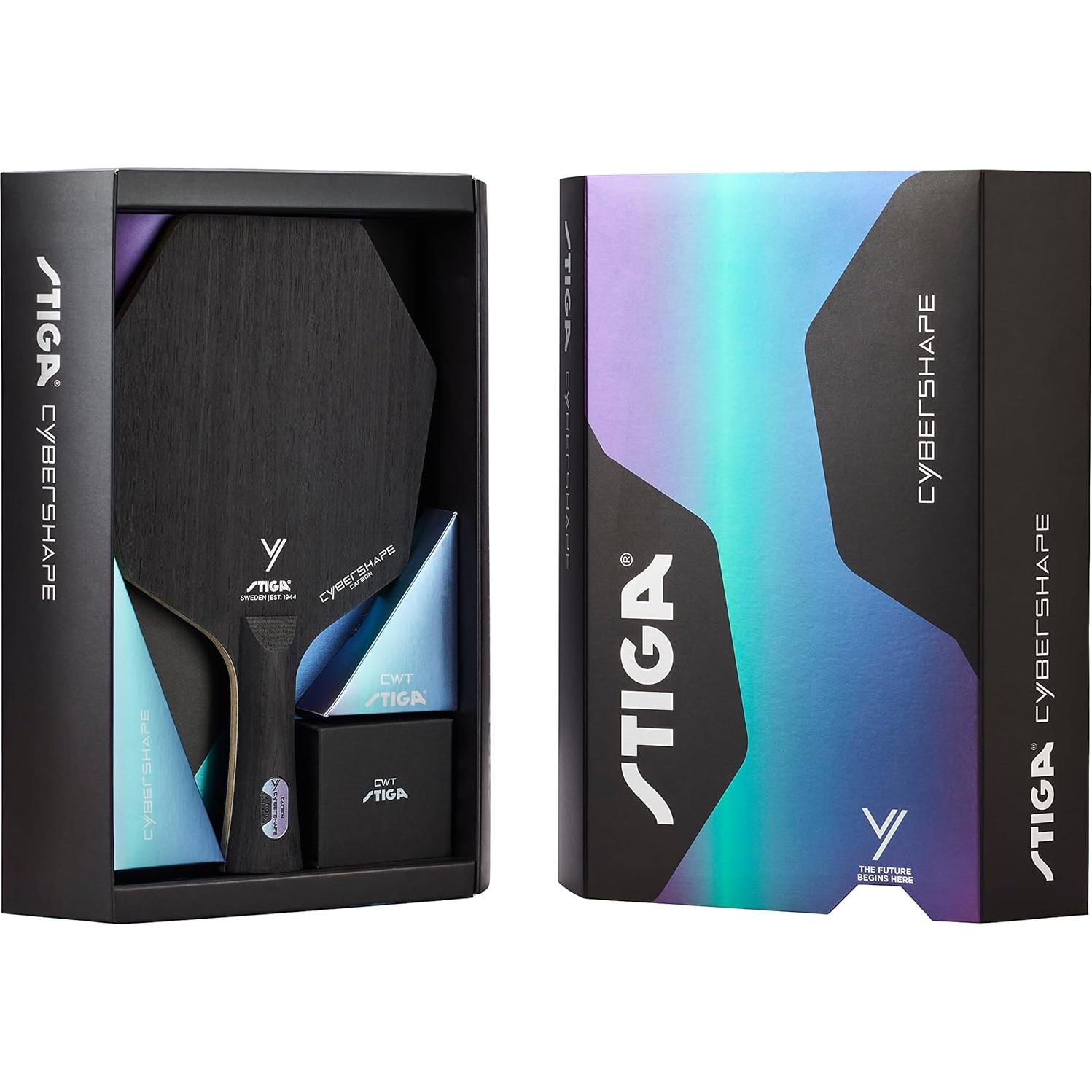 Paleta de Tenis de Mesa Stiga Cybershape Carbon CWT - Negro