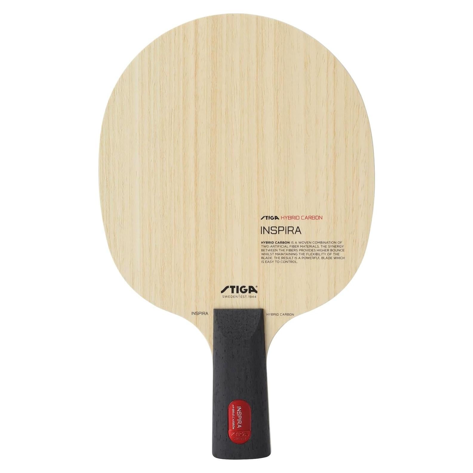 Paleta de Tenis de Mesa Stiga Inspira Híbrido Carbono 90g