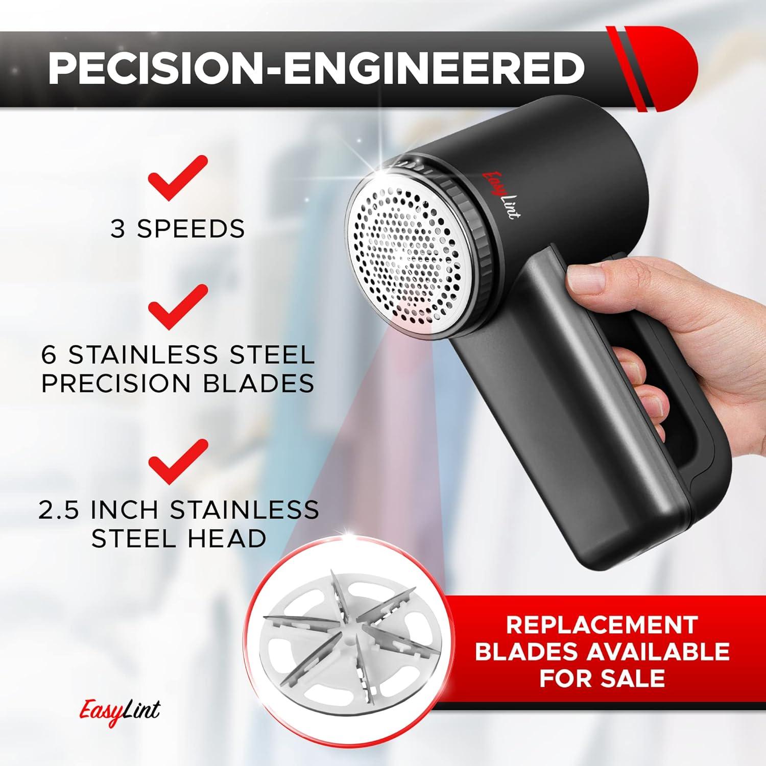 EasyLint Quitapelusas Recargable 6 Cuchillas Pantalla LED