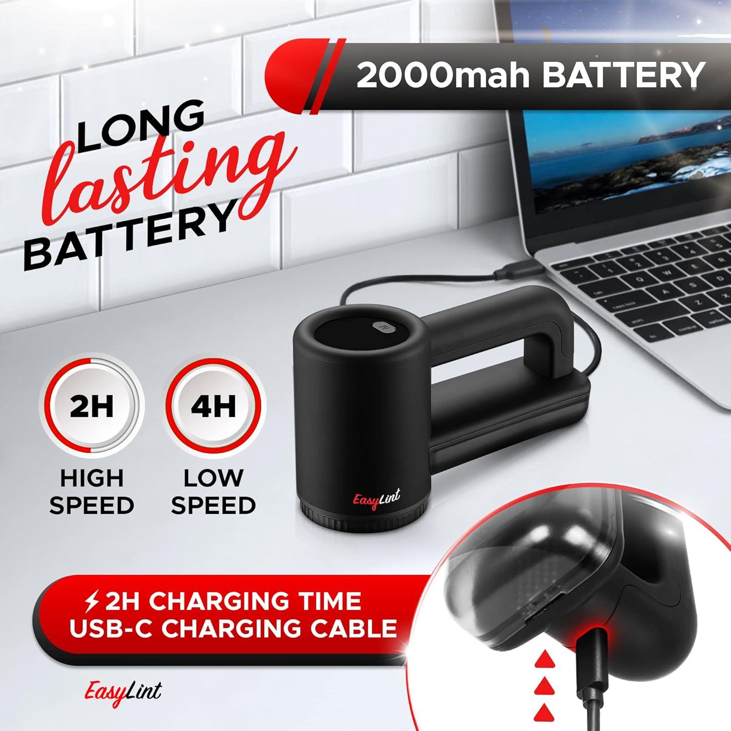 EasyLint Quitapelusas Recargable 6 Cuchillas Pantalla LED