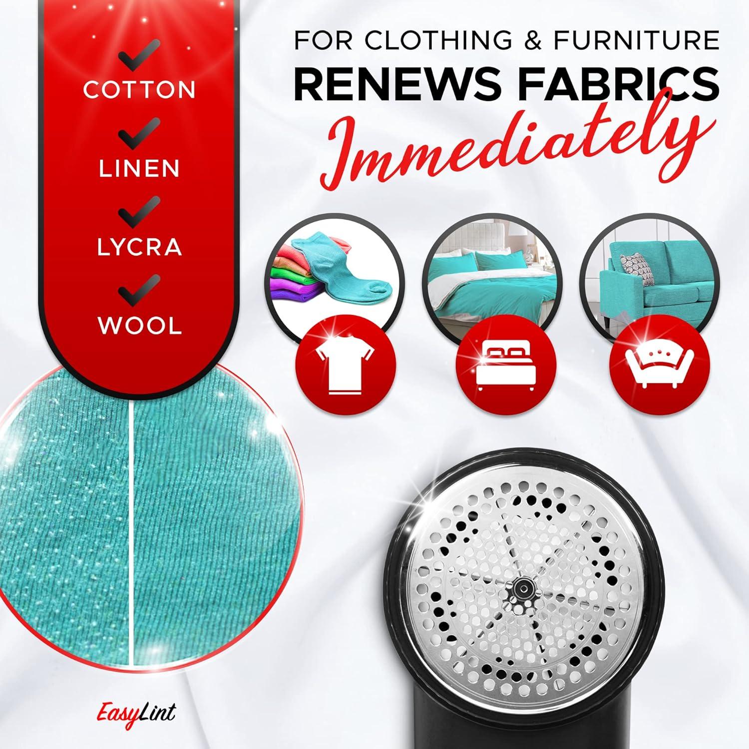 EasyLint Quitapelusas Recargable 6 Cuchillas Pantalla LED