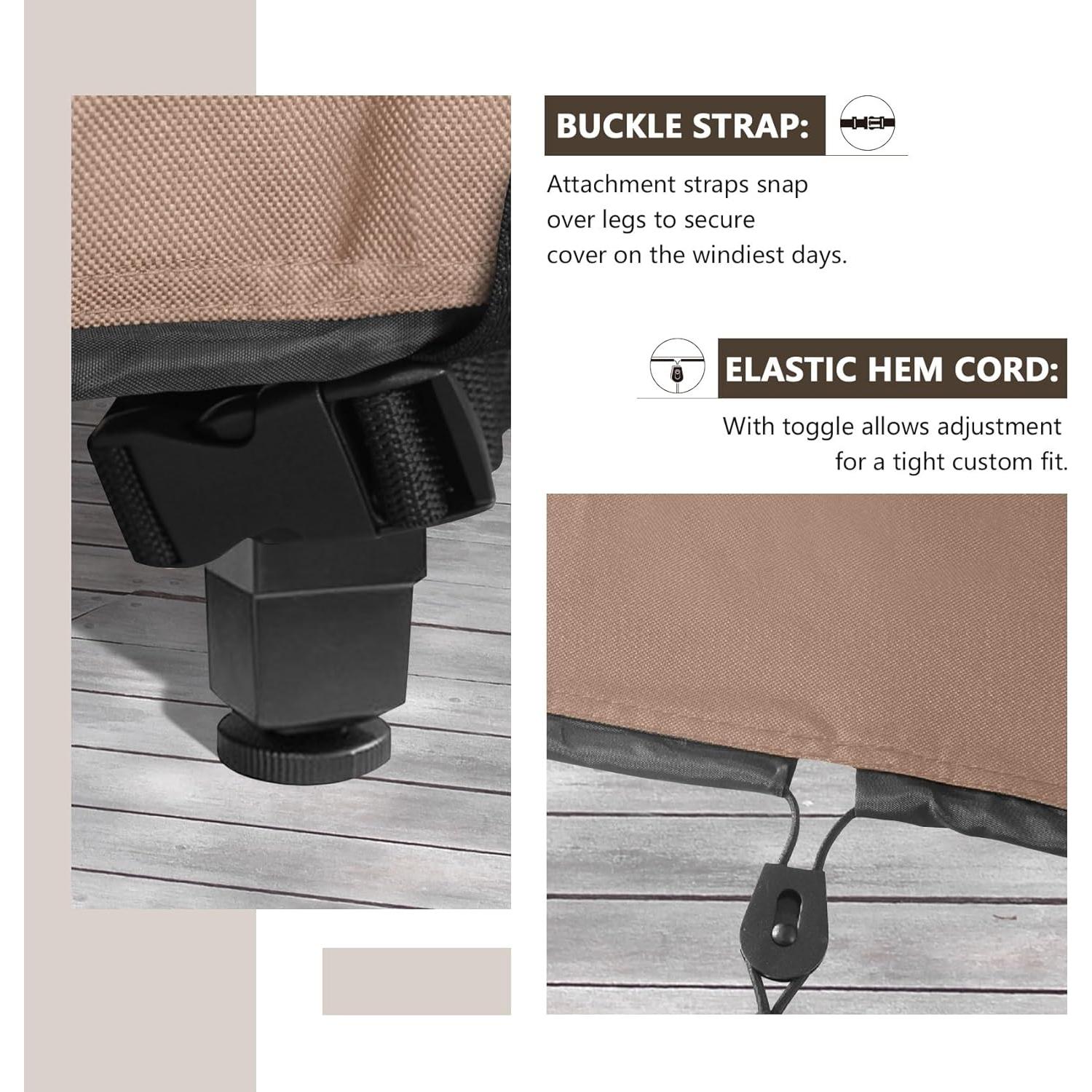 Funda de Mesa de Patio Rectangular ULTCOVER 223.5x157.5 cm Impermeable