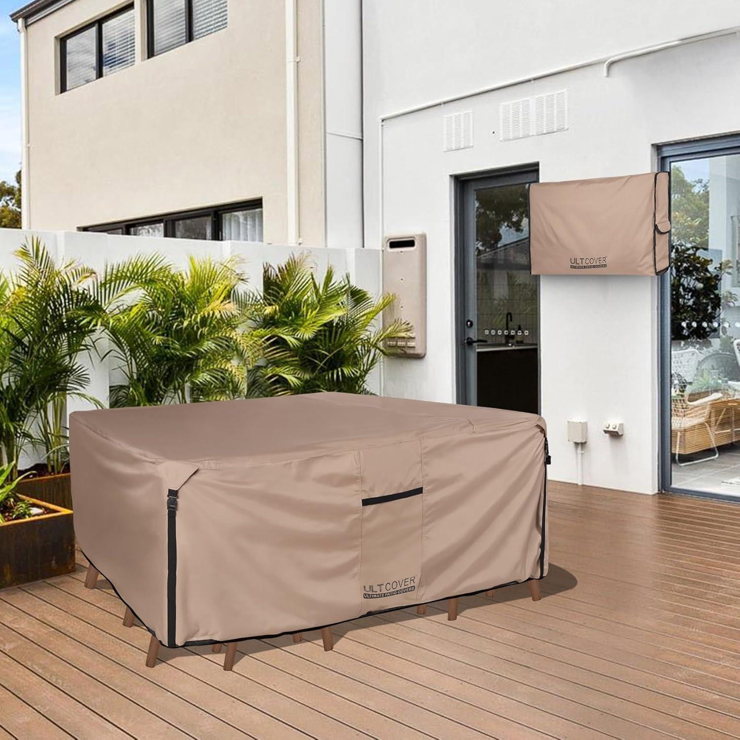 Funda de Mesa de Patio Rectangular ULTCOVER 223.5x157.5 cm Impermeable