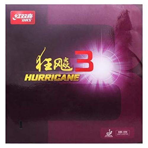 Hoja de Goma para Tenis de Mesa DHS Hurricane 3 Negro