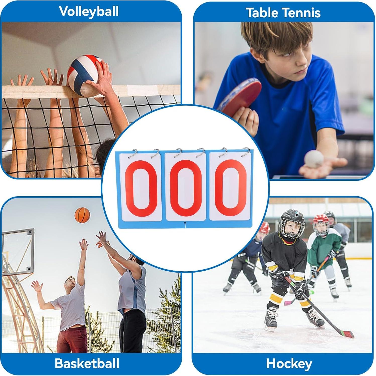 Tablero de Puntuación Portátil Equlup 3 Dígitos para Voleibol