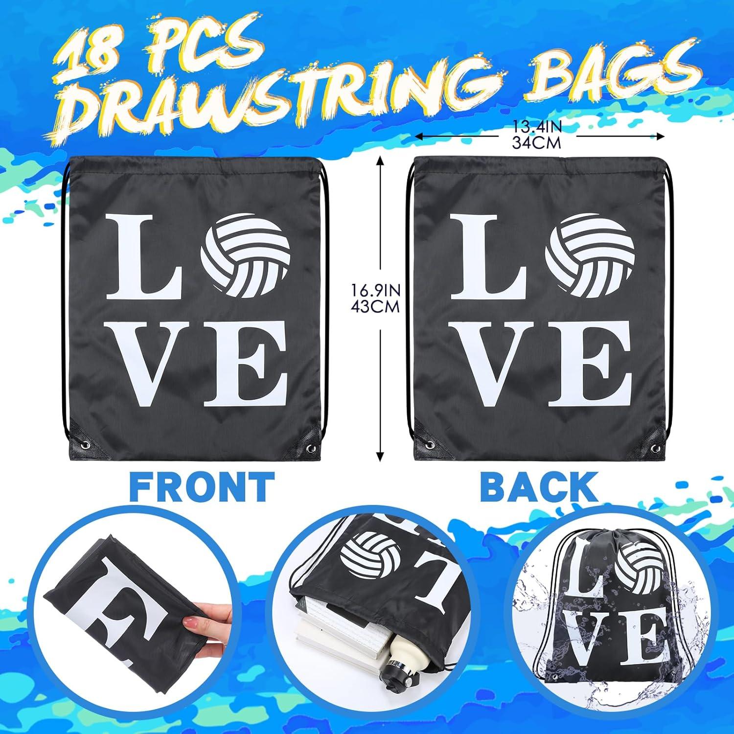 Reginary 18 Piezas Bolsa de Cuerda y Pulseras de Voleibol