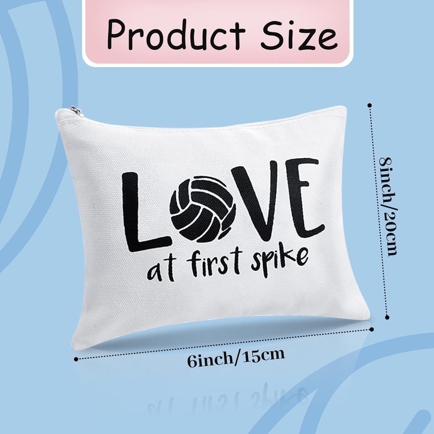 Saintrygo 9 Bolsas de Maquillaje de Voleibol Lona 20x15cm