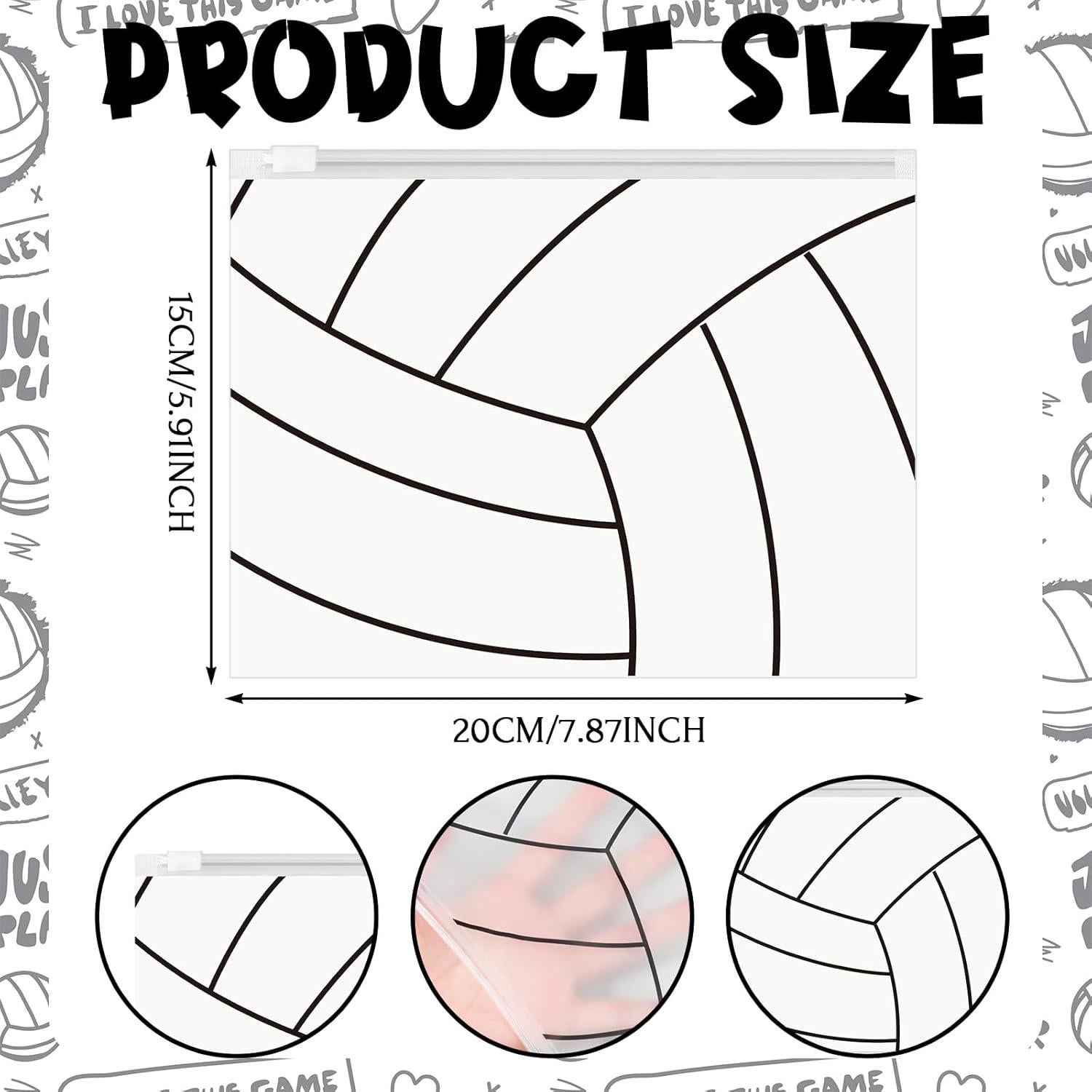 50 Bolsas de Maquillaje Impermeables Gersoniel Rojo Voleibol