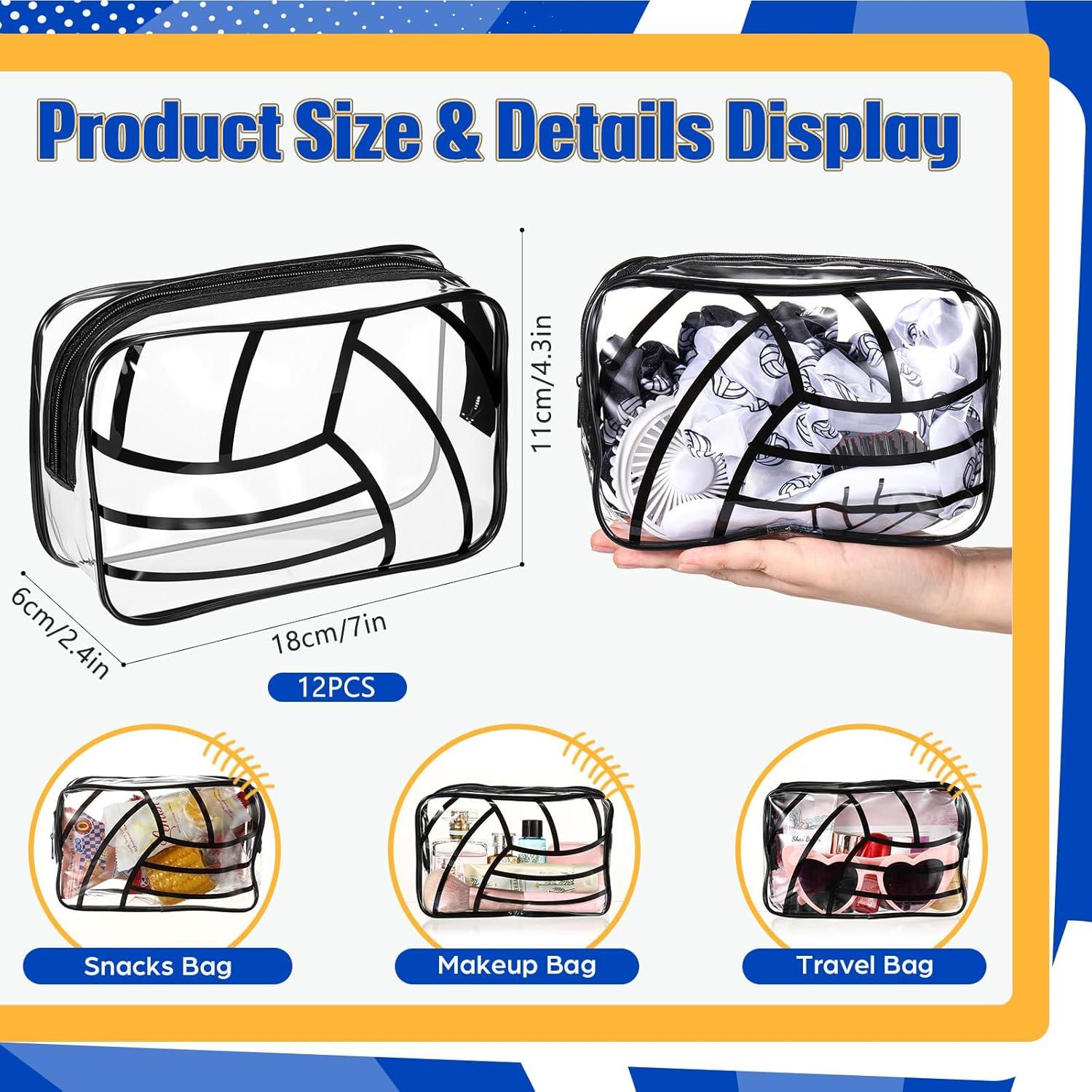 12 Bolsas de Regalo Voleibol Reginary PVC Transparentes 18x11 cm