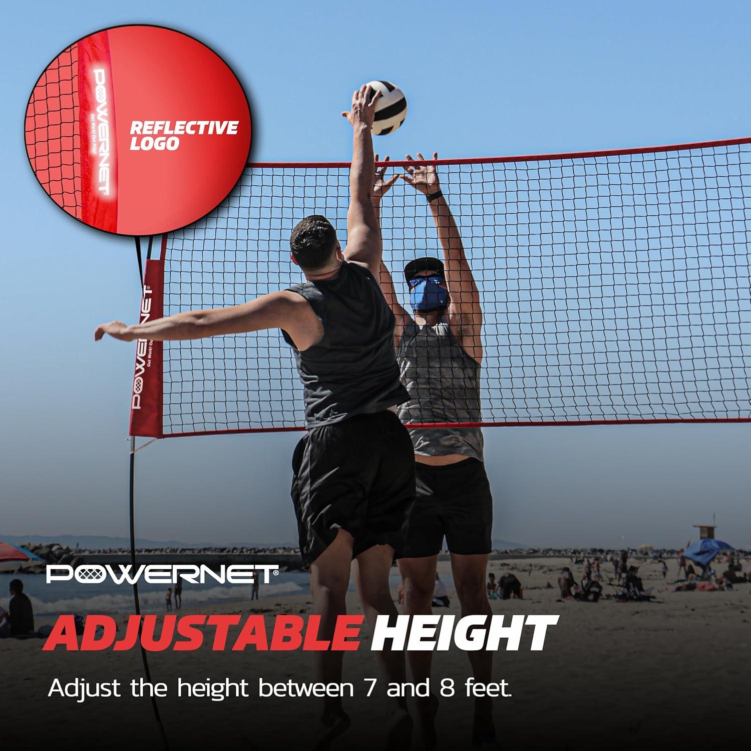 Red de Voleibol Cuatro Cuadrados PowerNet 2.44x4.88m Portátil