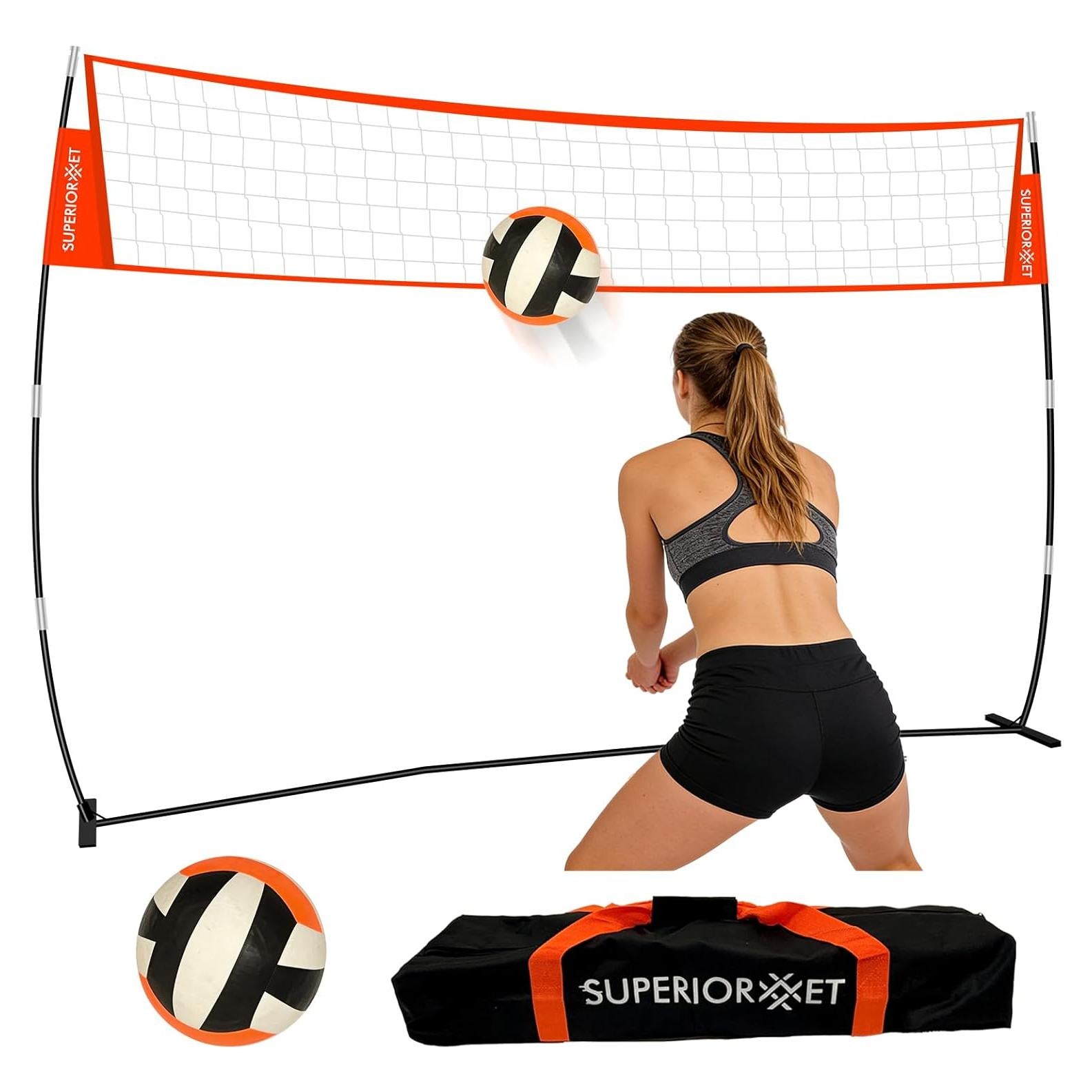 Red de Voleibol Ajustable 3.66m Superiornet - Portátil con Bolsa