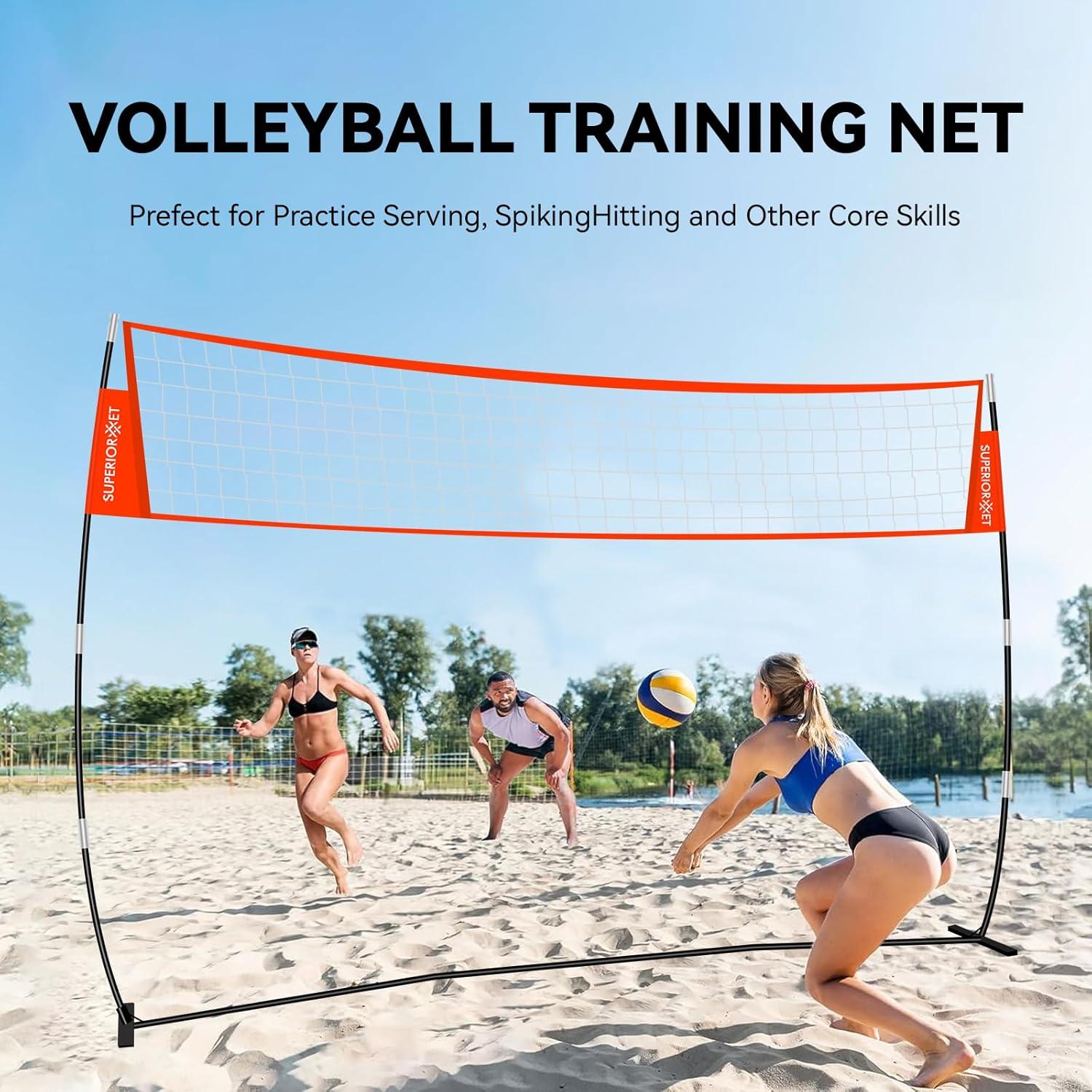 Red de Voleibol Ajustable 3.66m Superiornet - Portátil con Bolsa