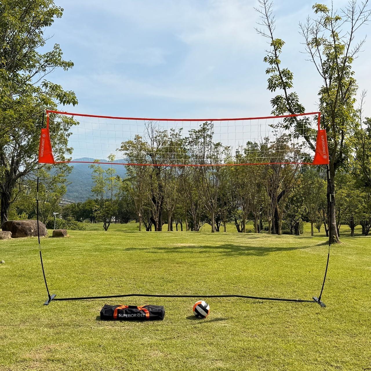 Red de Voleibol Ajustable 3.66m Superiornet - Portátil con Bolsa