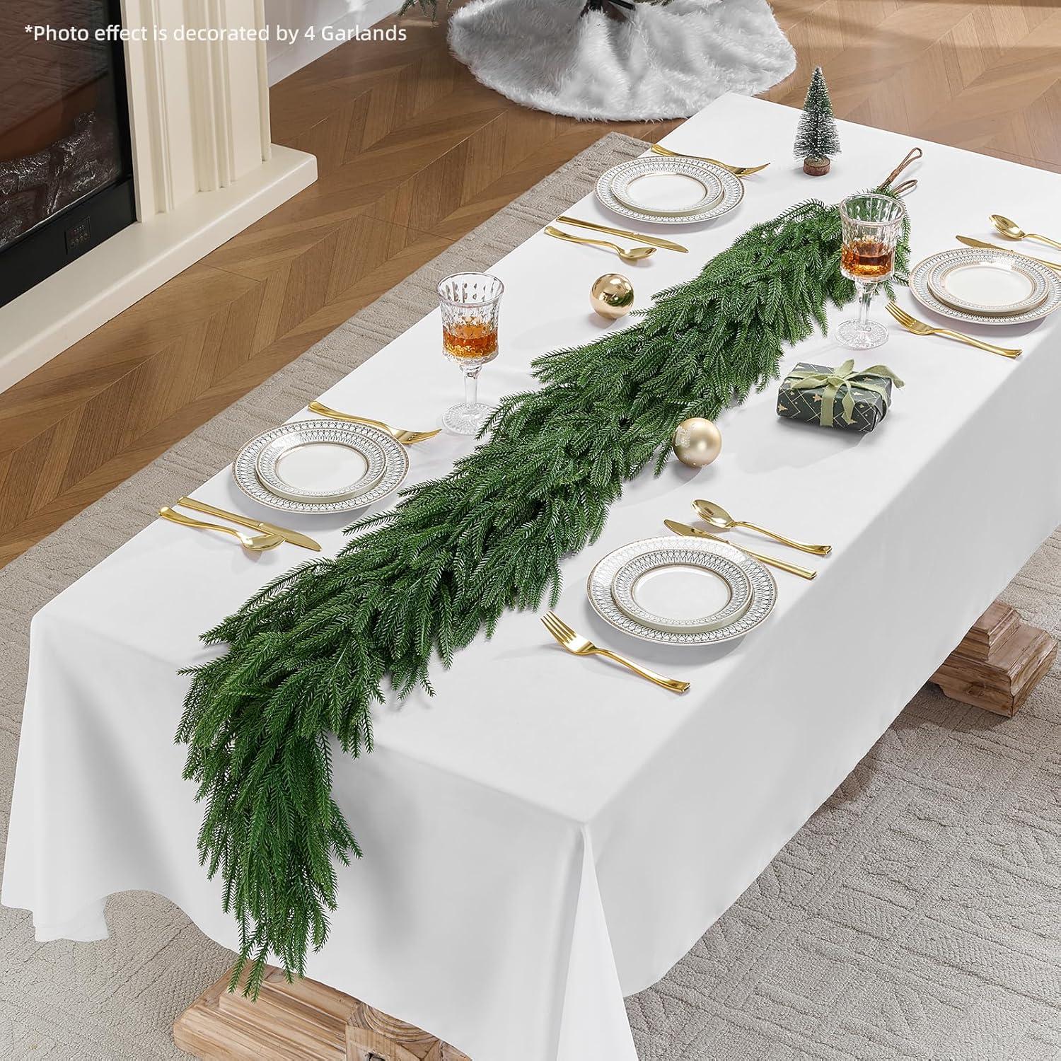 Guirnalda Artificial de Pino Norfolk 2Pcs 1.83m para Navidad