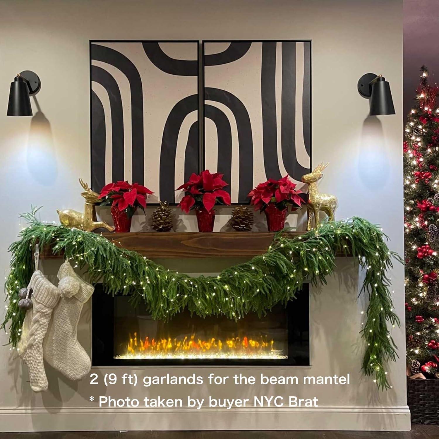 Guirnalda de Navidad Artificial 2.74m Pino Norfolk Senjie