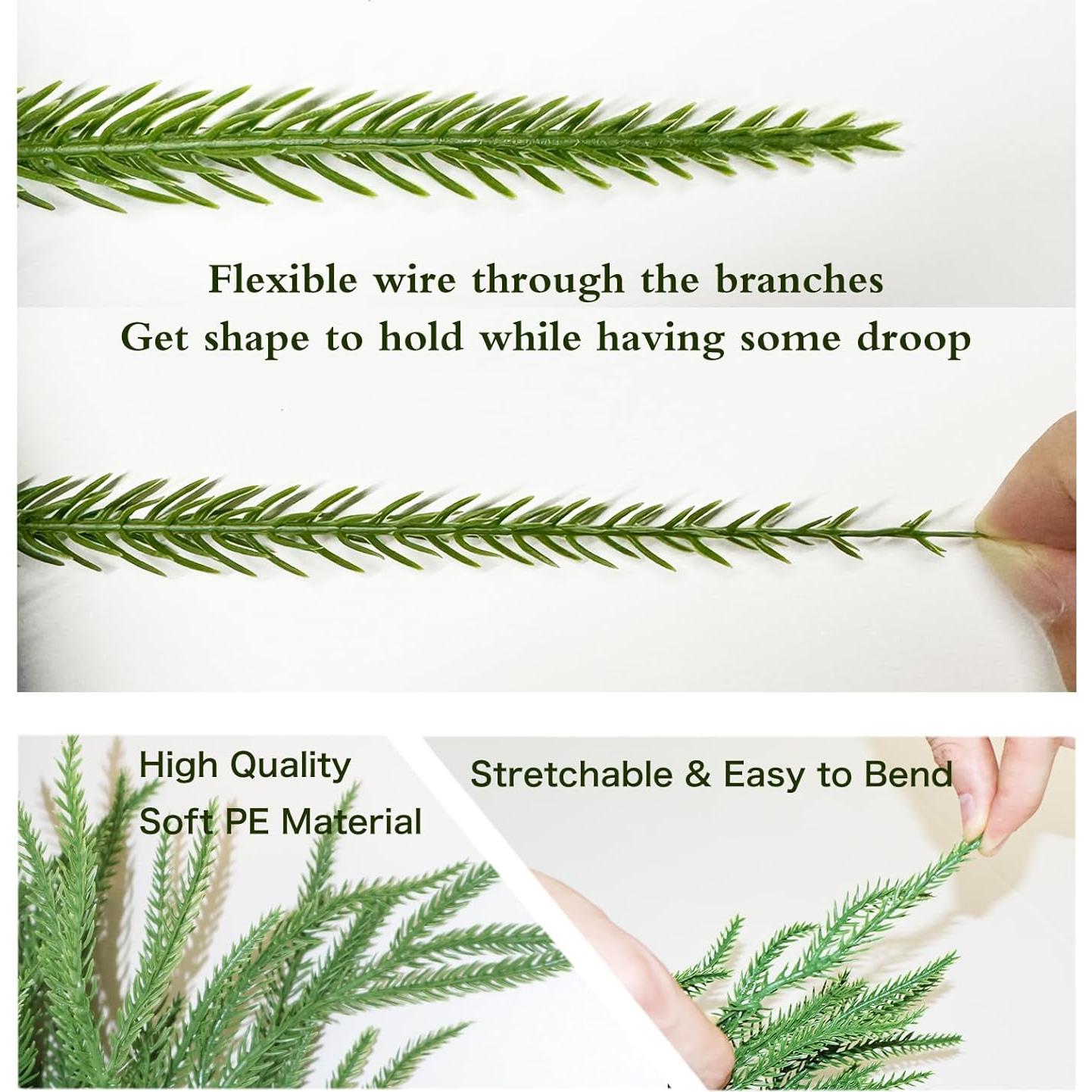 Guirnalda de Navidad Artificial 2.74m Pino Norfolk Senjie