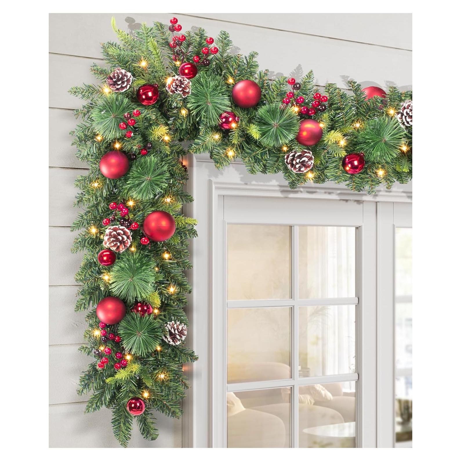 Guirnalda de Navidad Preiluminada LAVEVE 2.74M 100 Luces LED