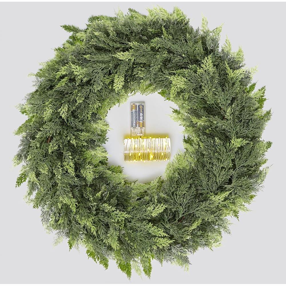 Guirnalda Artificial de Cedro 2.97kg 9FT con Luces - Decoración Navideña