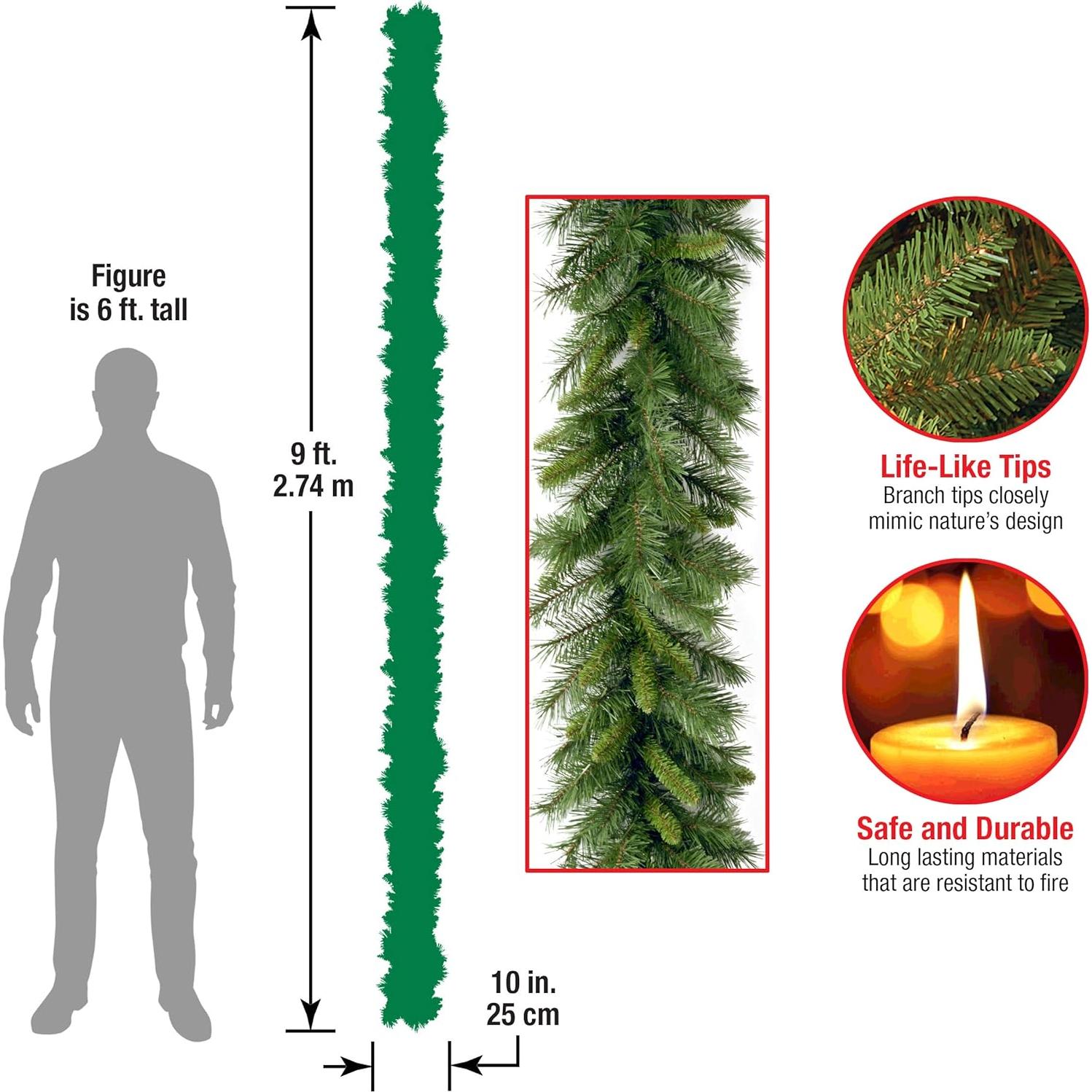 Guirnalda Navideña Artificial 2.74 m Pino Winchester Compañía Nacional