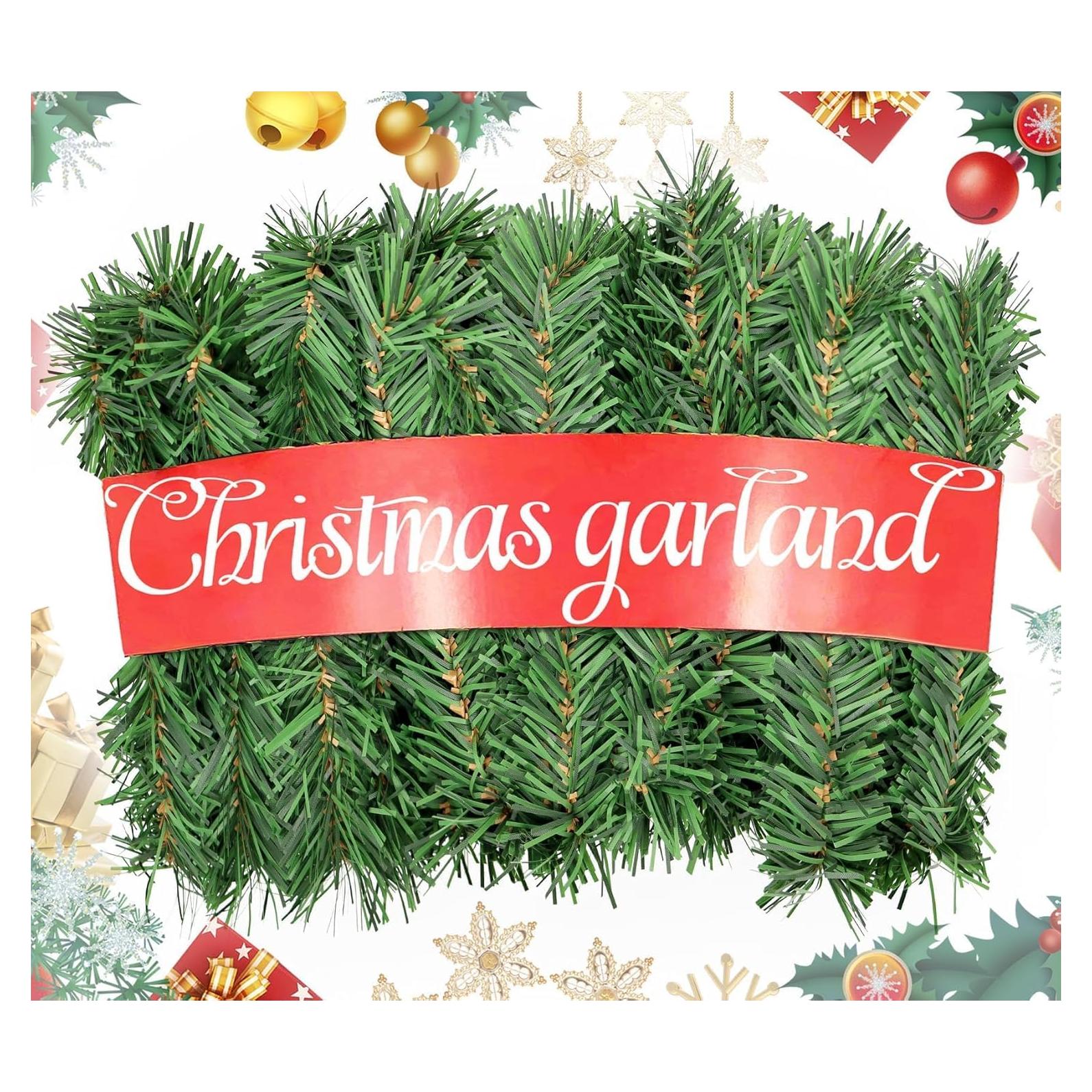 Guirnalda de Navidad Artificial PLACHIDAY 15.5m Verde