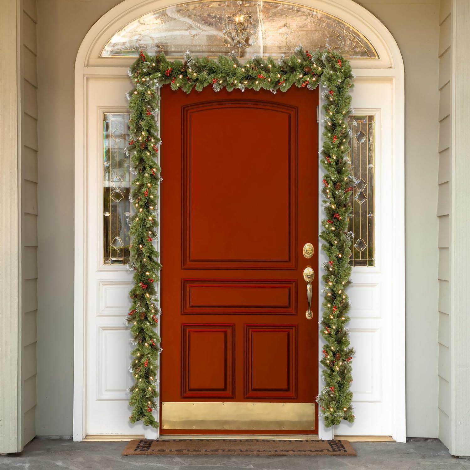 Guirnalda Navideña Artificial 2.74 m National Tree Preiluminada