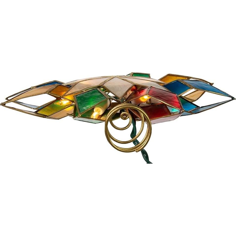 Estrella Capiz Multicolor Kurt Adler 10 Luces 23.5 cm Navidad