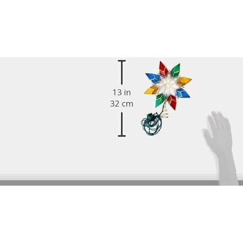 Estrella Capiz Multicolor Kurt Adler 10 Luces 23.5 cm Navidad