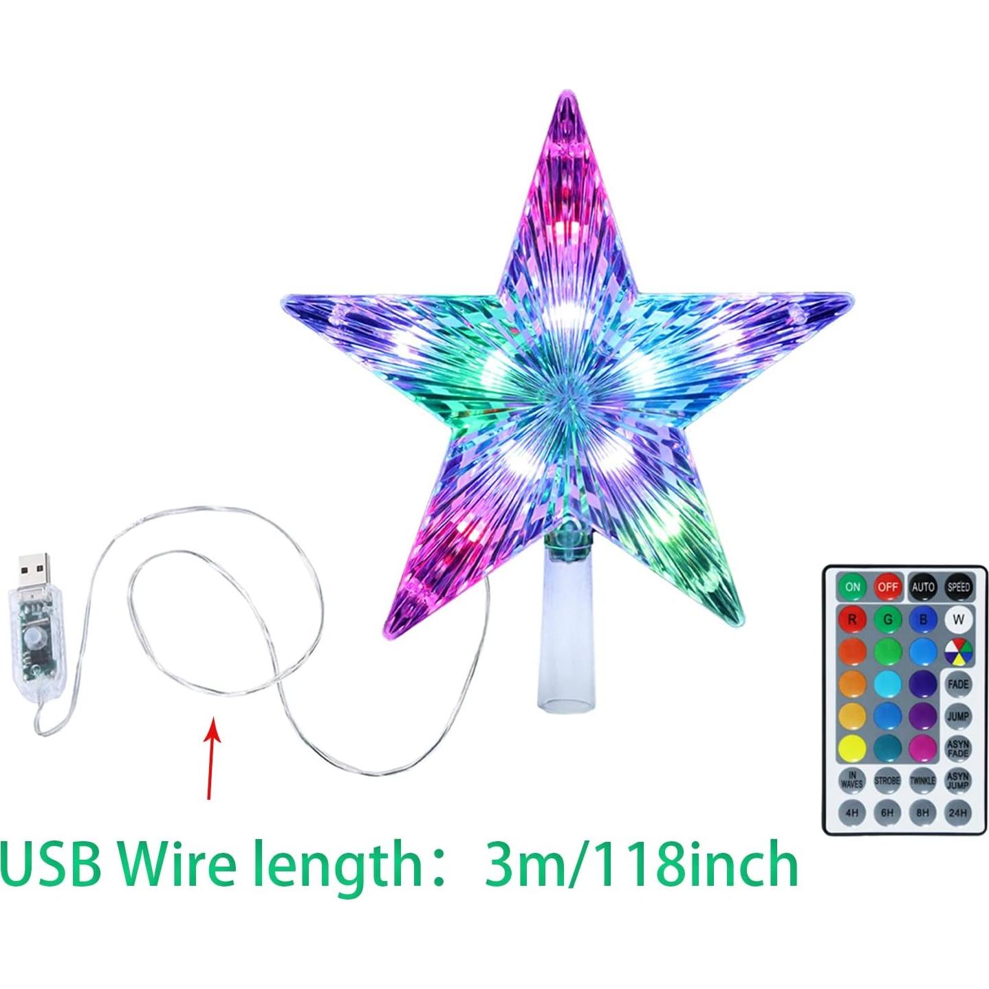 Adorno Superior de Árbol de Navidad KBG Estrella LED 22.86 cm