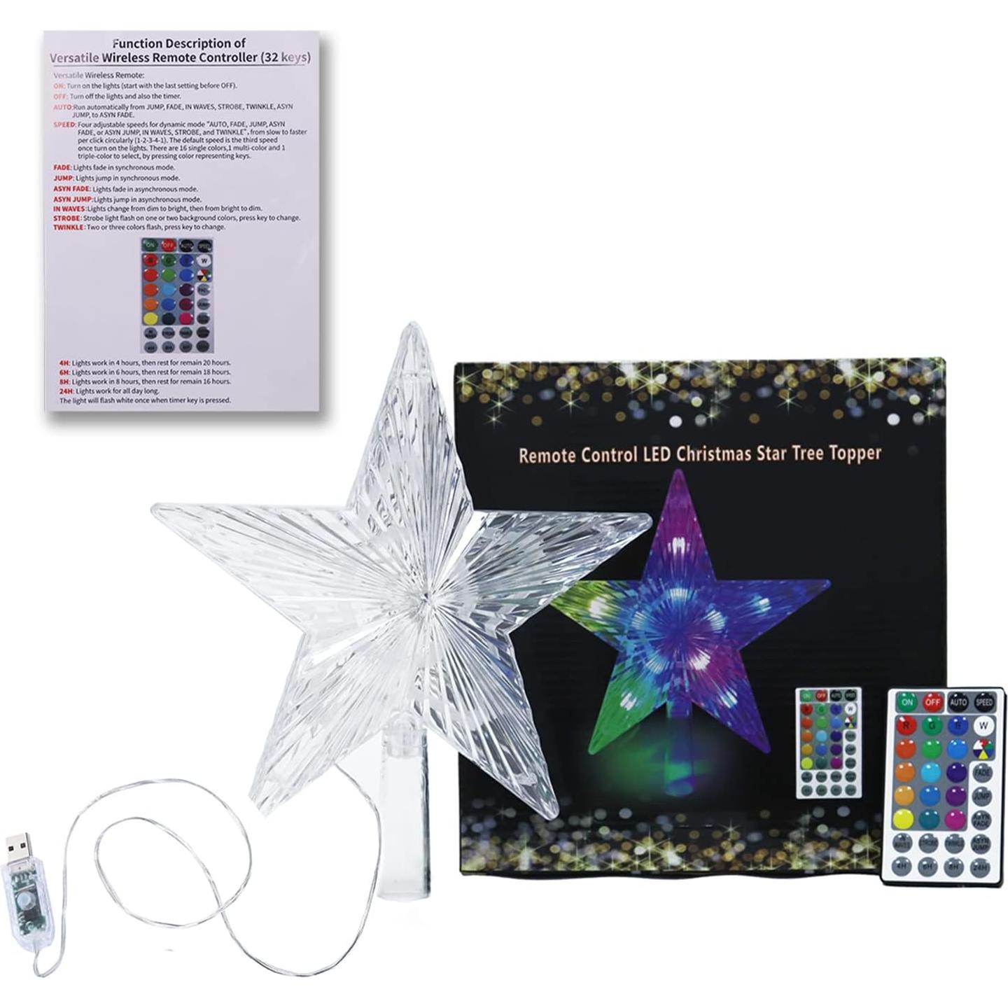 Adorno Superior de Árbol de Navidad KBG Estrella LED 22.86 cm