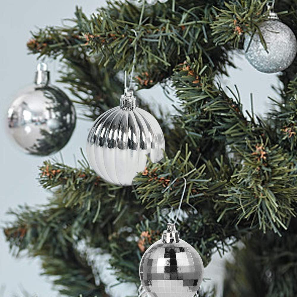 Adornos de Bolas de Navidad Lulu Home 34 Ct 4 cm Plata
