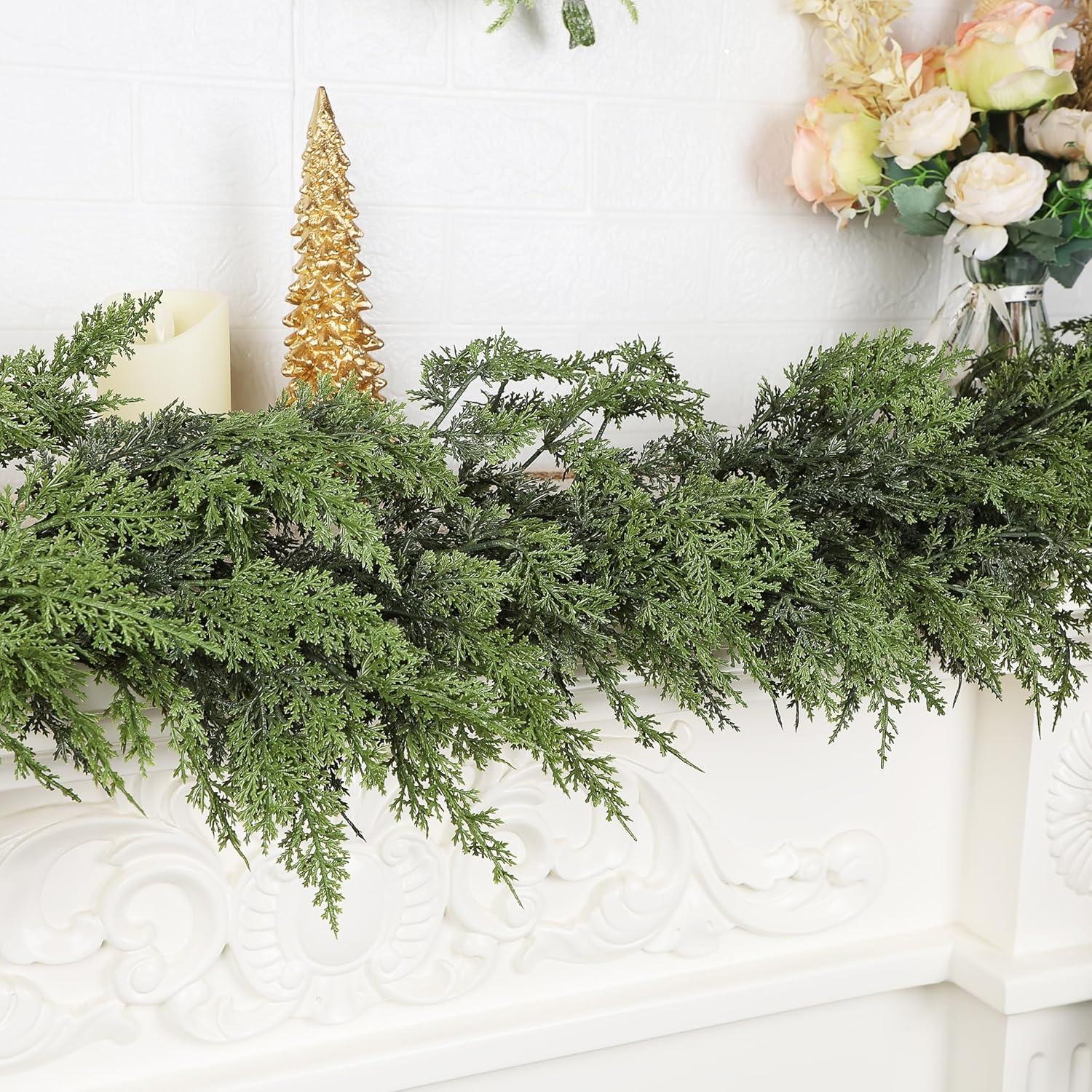 Guirnalda Navideña de Pino Cedro 6FT YOFIT - Decoración Interior/Exterior