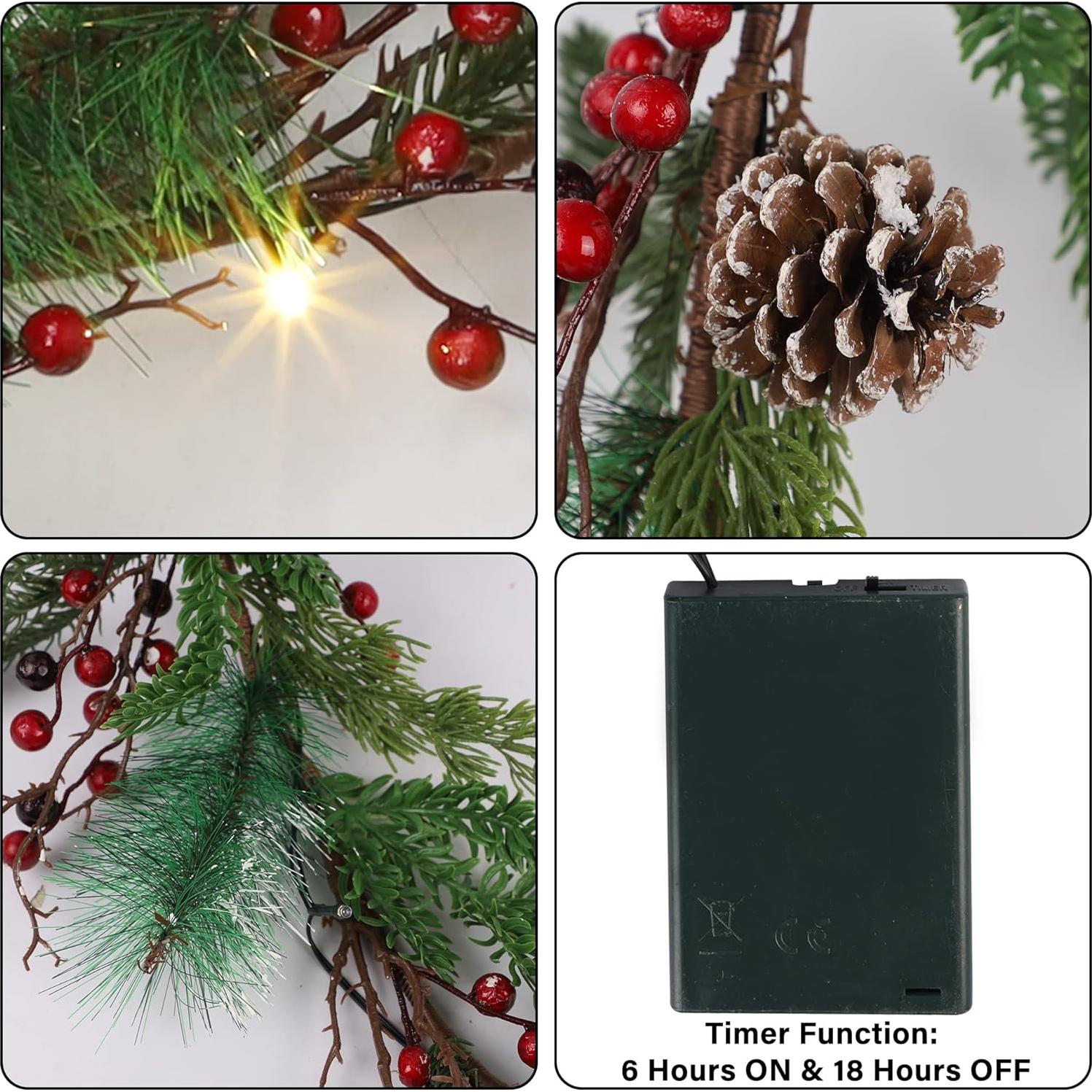 Guirnalda Navideña Artificial Preiluminada 1.83 m winemana