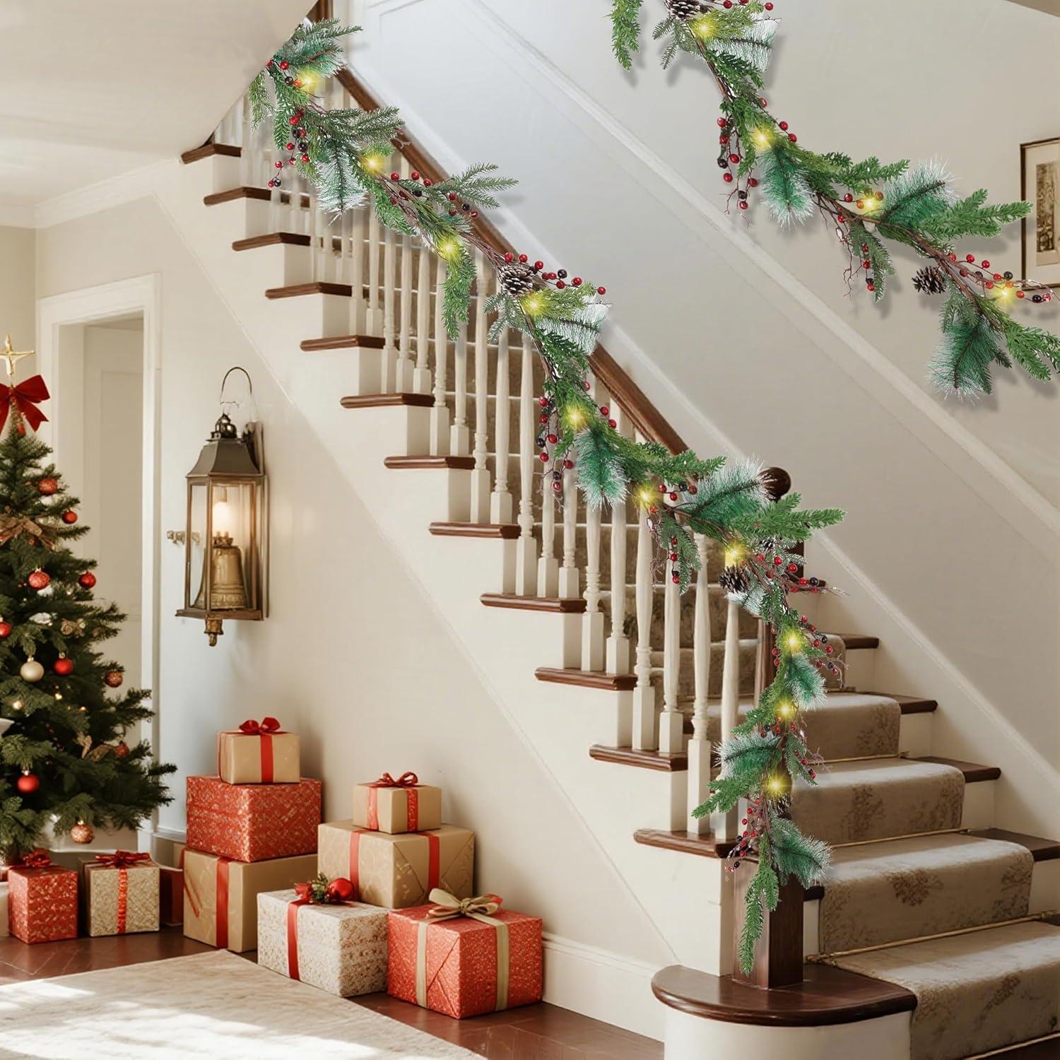 Guirnalda Navideña Artificial Preiluminada 1.83 m winemana