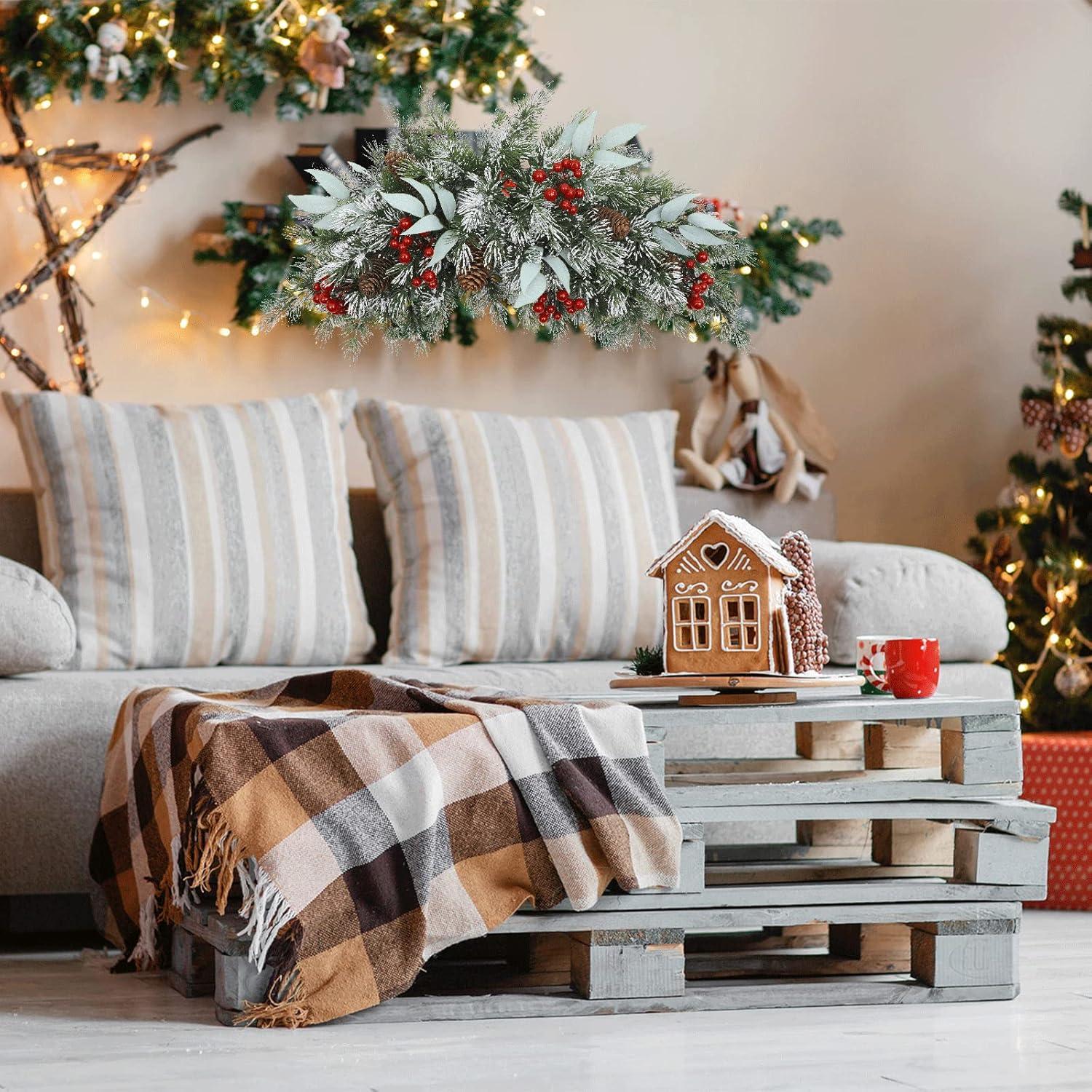 Adorno Navideño HiiARug 66 cm Buzón Artificial con Piñas