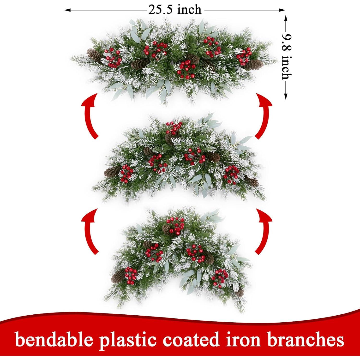 Adorno Navideño HiiARug 66 cm Buzón Artificial con Piñas