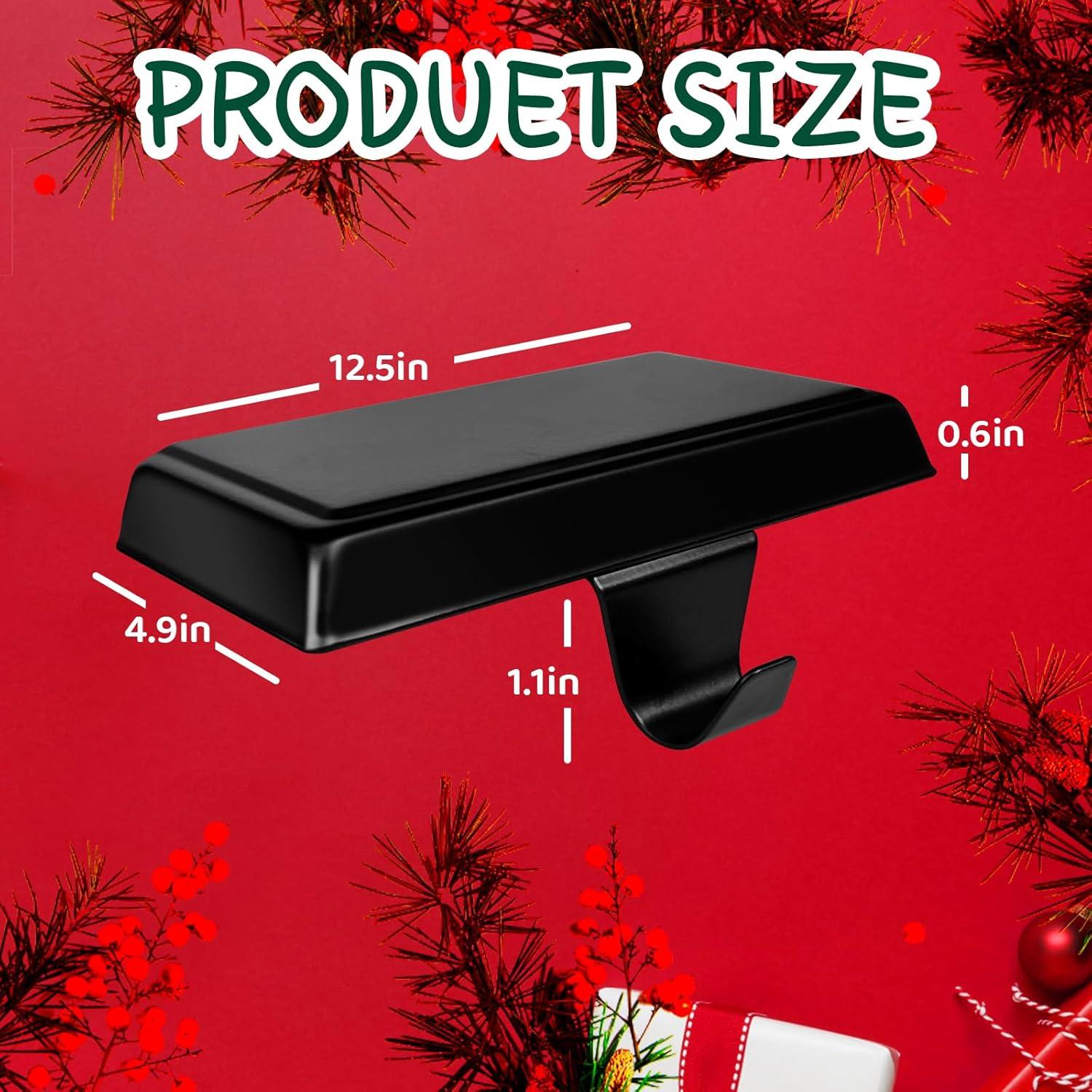 Soportes de Calcetines de Navidad UrbanRoots Set de 4 Metal Negro