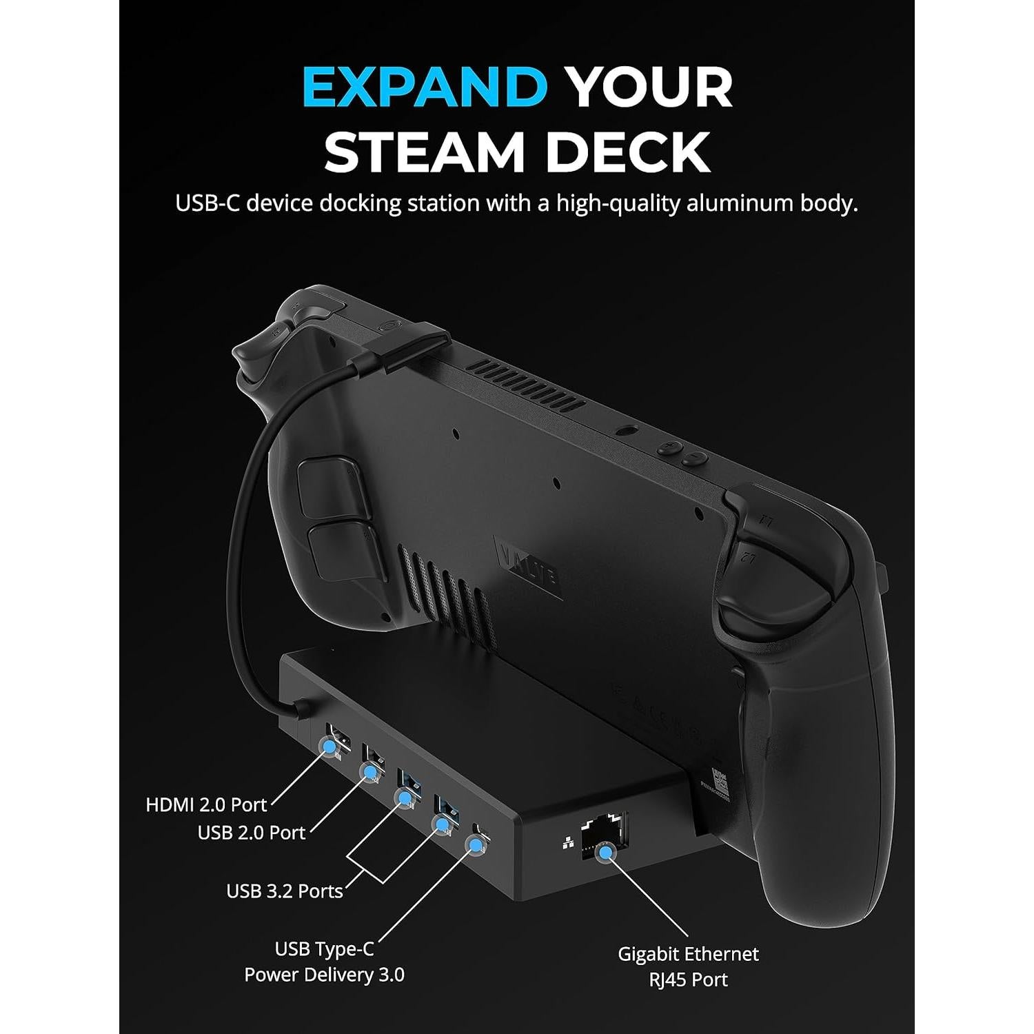 Dock Sabrent 7 en 1 para Steam Deck con M.2 y HDMI 4K