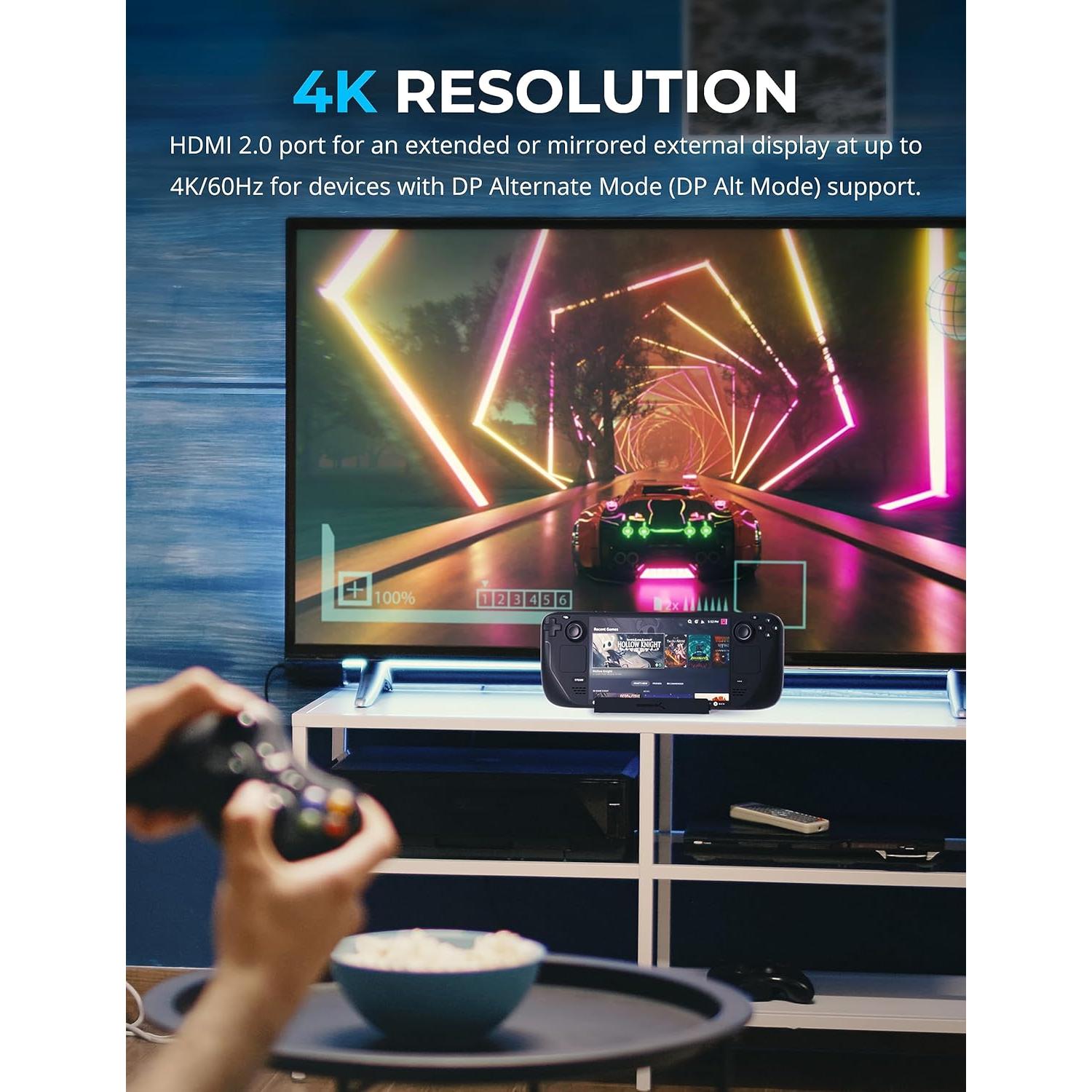 Dock Sabrent 7 en 1 para Steam Deck con M.2 y HDMI 4K