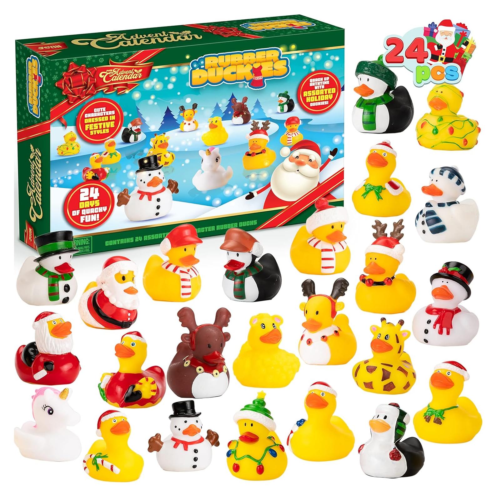 Calendario de Adviento JOYIN con 24 Patos de Goma Multicolor