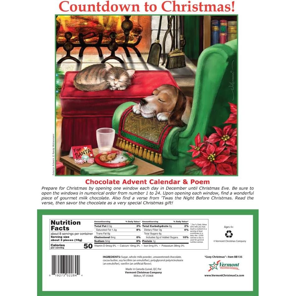 Calendario de Adviento de Chocolate Vermont Christmas 74g