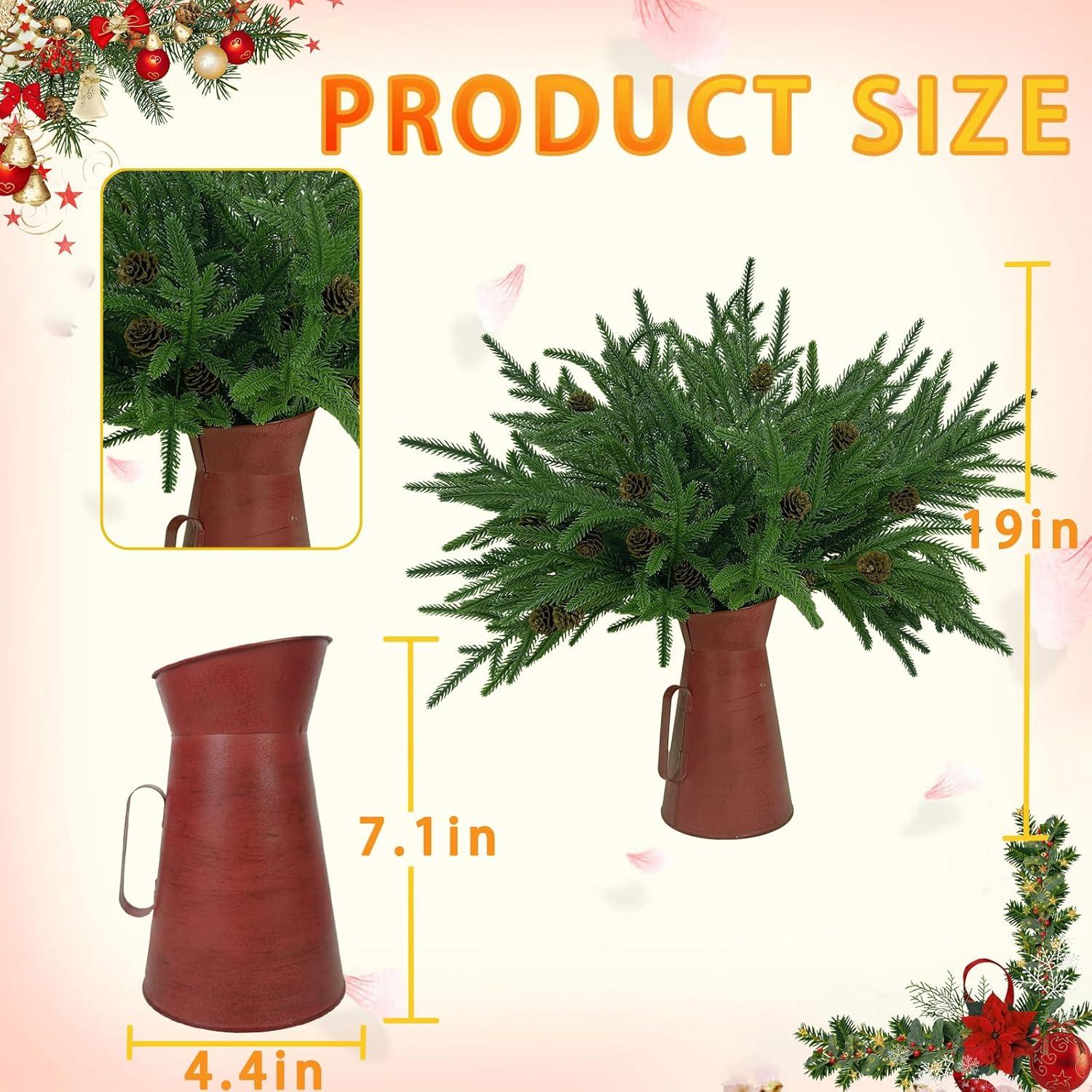 Ramas de Pino Norfolk Artificial Agusbagli con Jarrón 48 cm