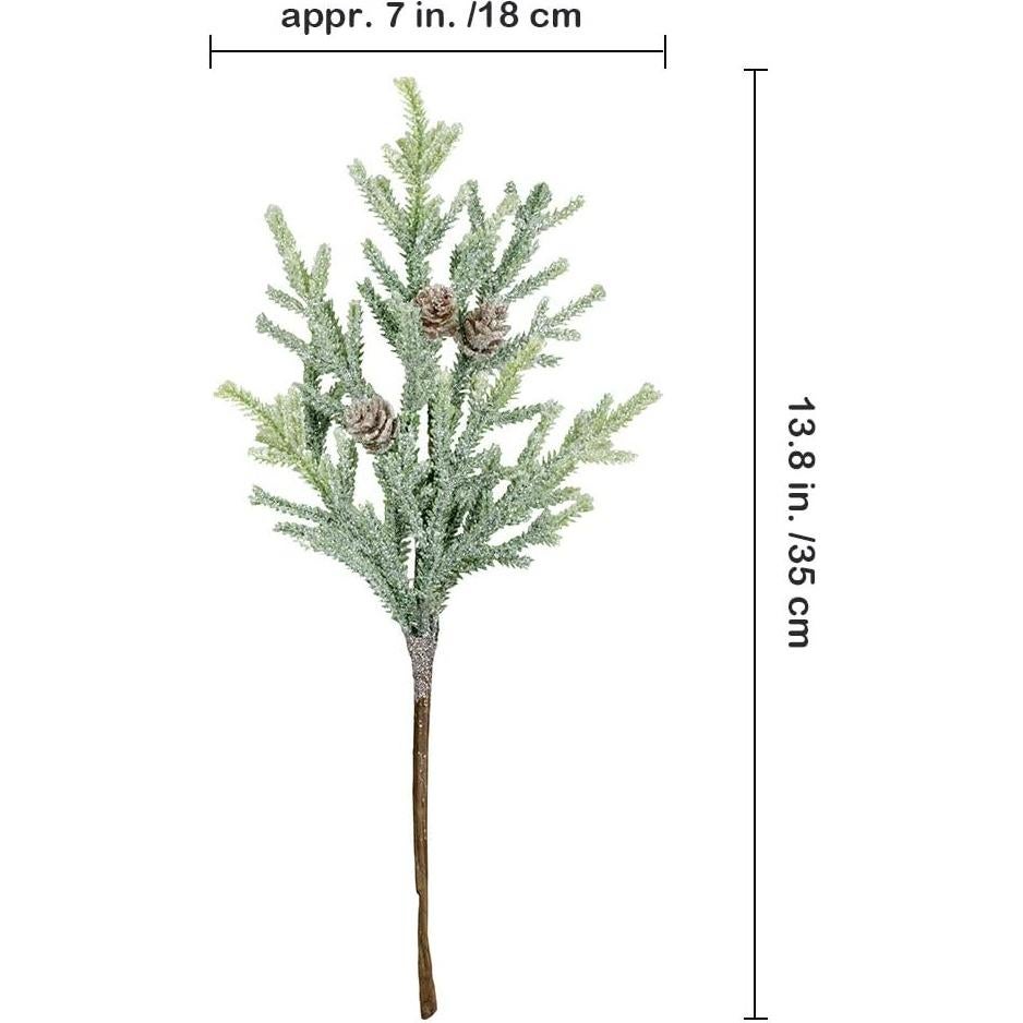Paquete de 3 Ramas de Pino Ciprés Artificiales 35 cm Winlyn