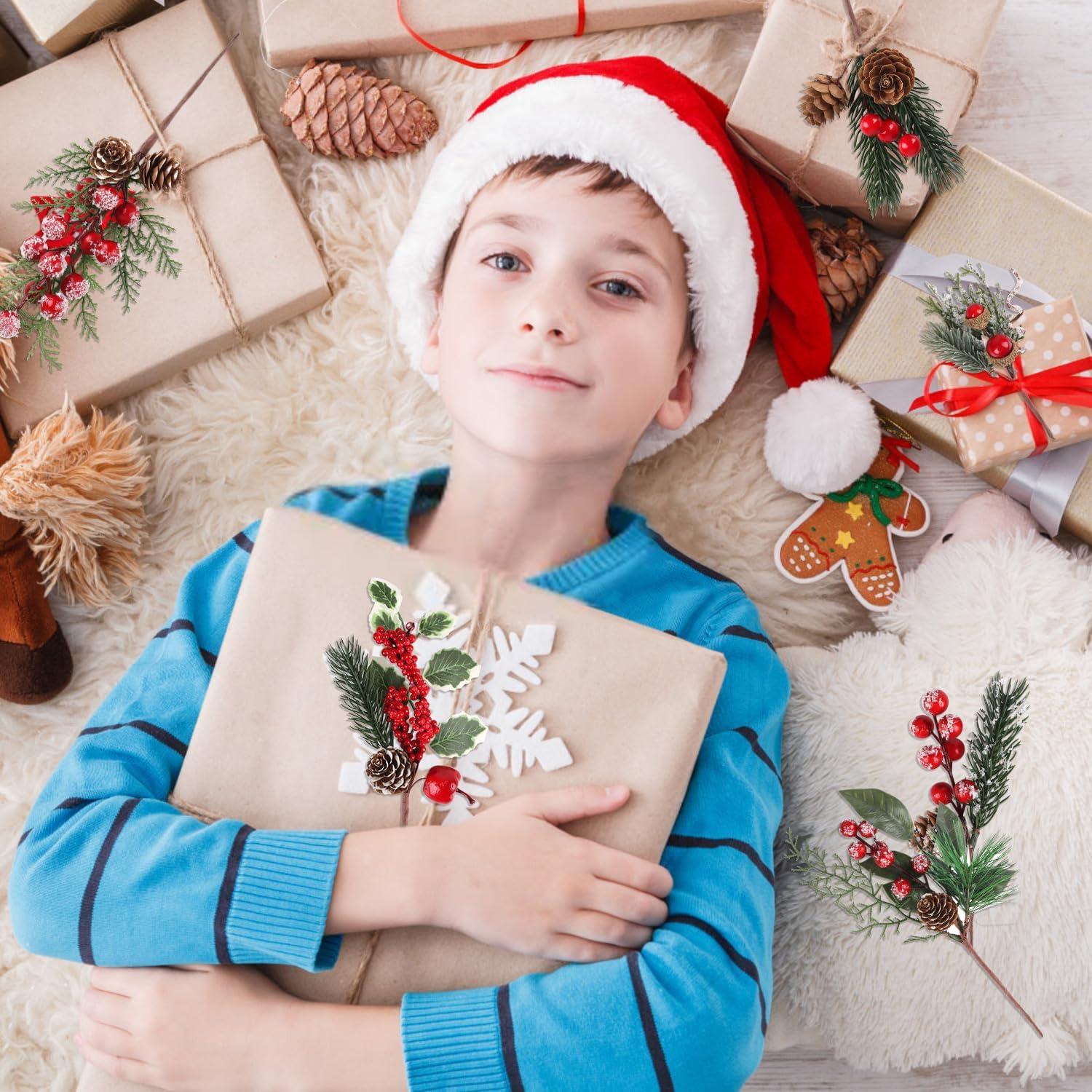 Ramas Artificiales de Navidad LOMIMOS 20 Piezas con Piñas