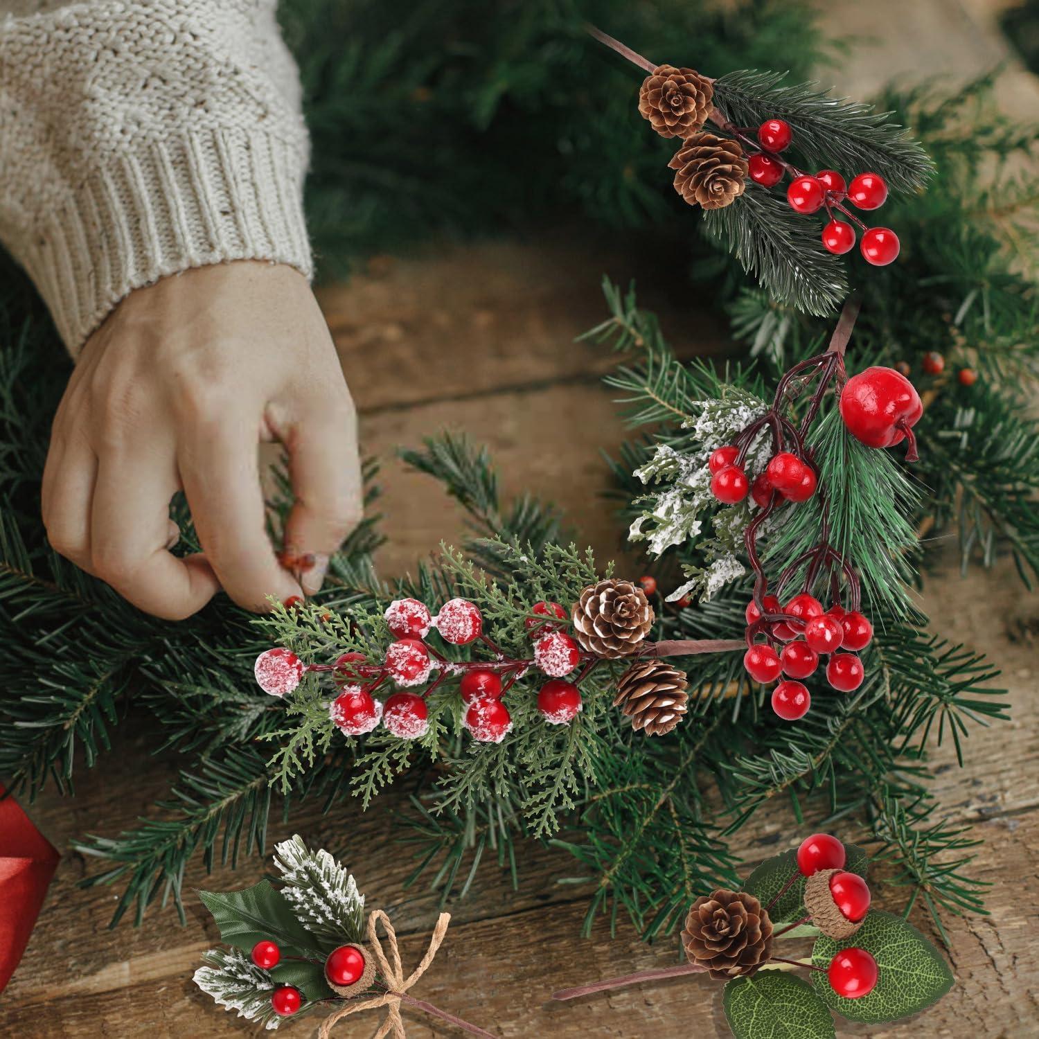 Ramas Artificiales de Navidad LOMIMOS 20 Piezas con Piñas