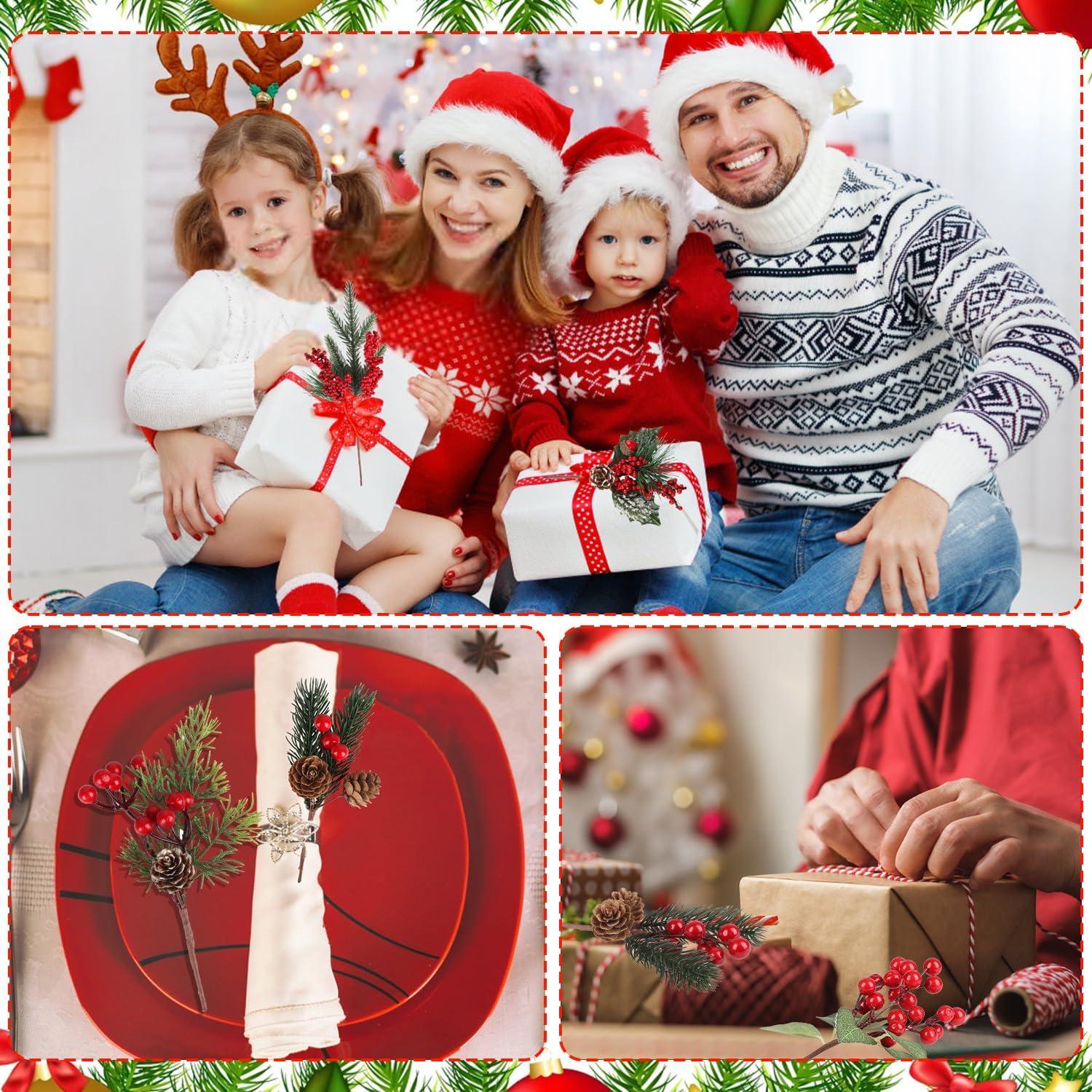 Ramas Artificiales de Navidad LOMIMOS 20 Piezas con Piñas