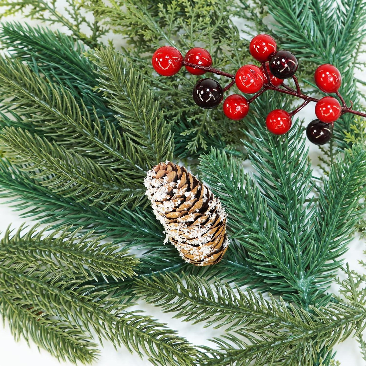 Arreglos Florales Navideños Winlyn en Macetas de Metal - 3 Piezas